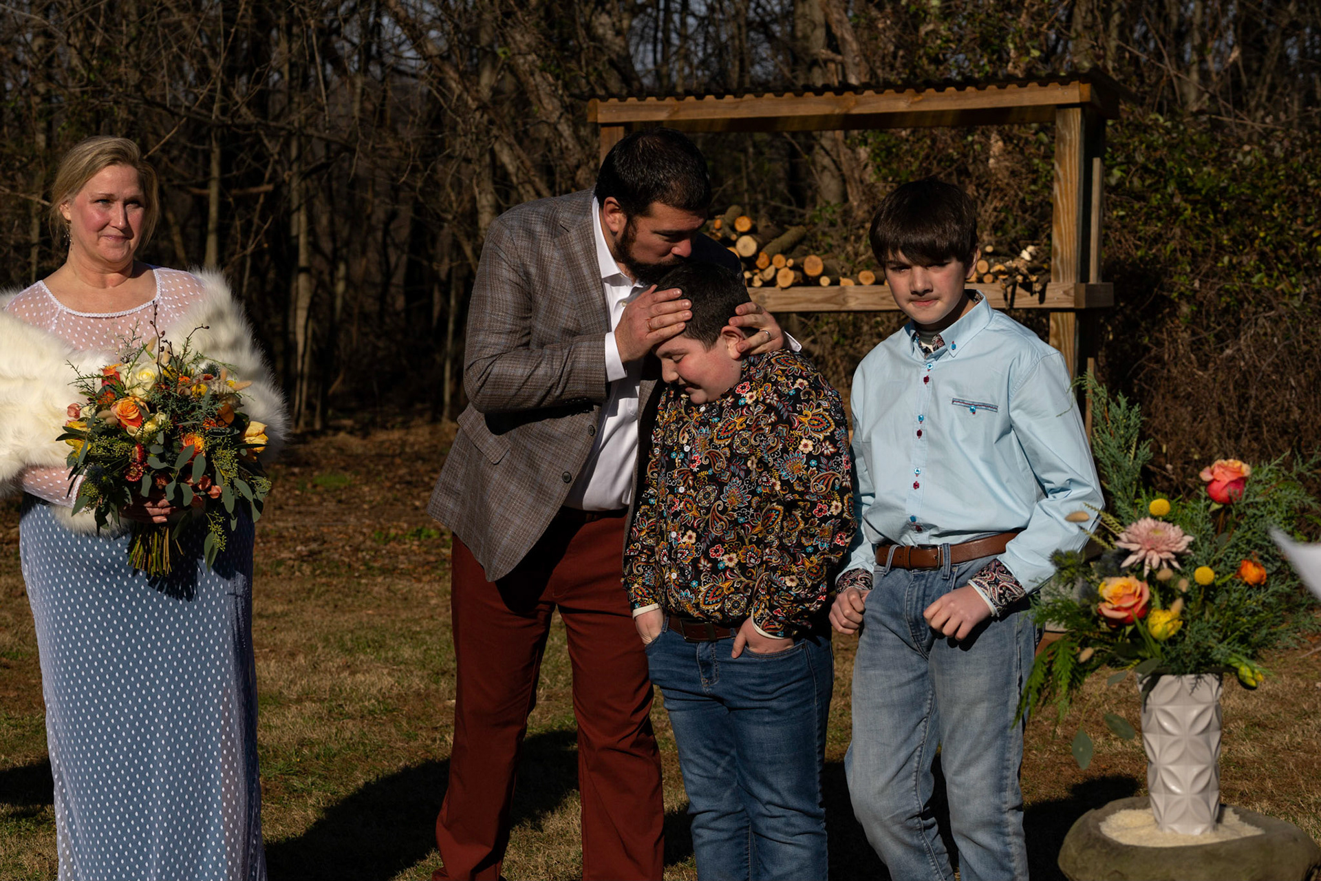 Sarah and Raj wed at their home in Parkton, MD on Sunday, December 27, 2020.