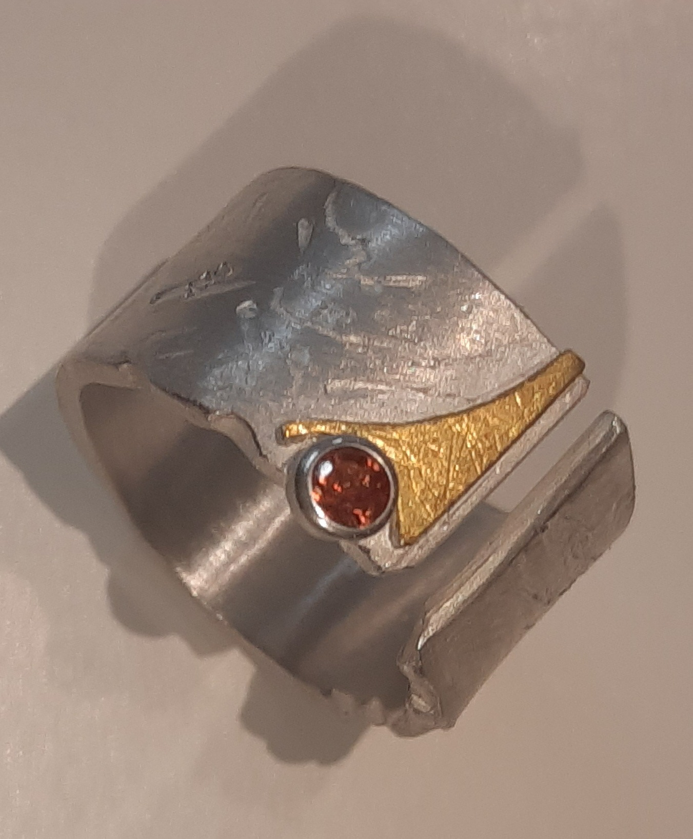 Ring,935 Silber, Feingold, Turmalin