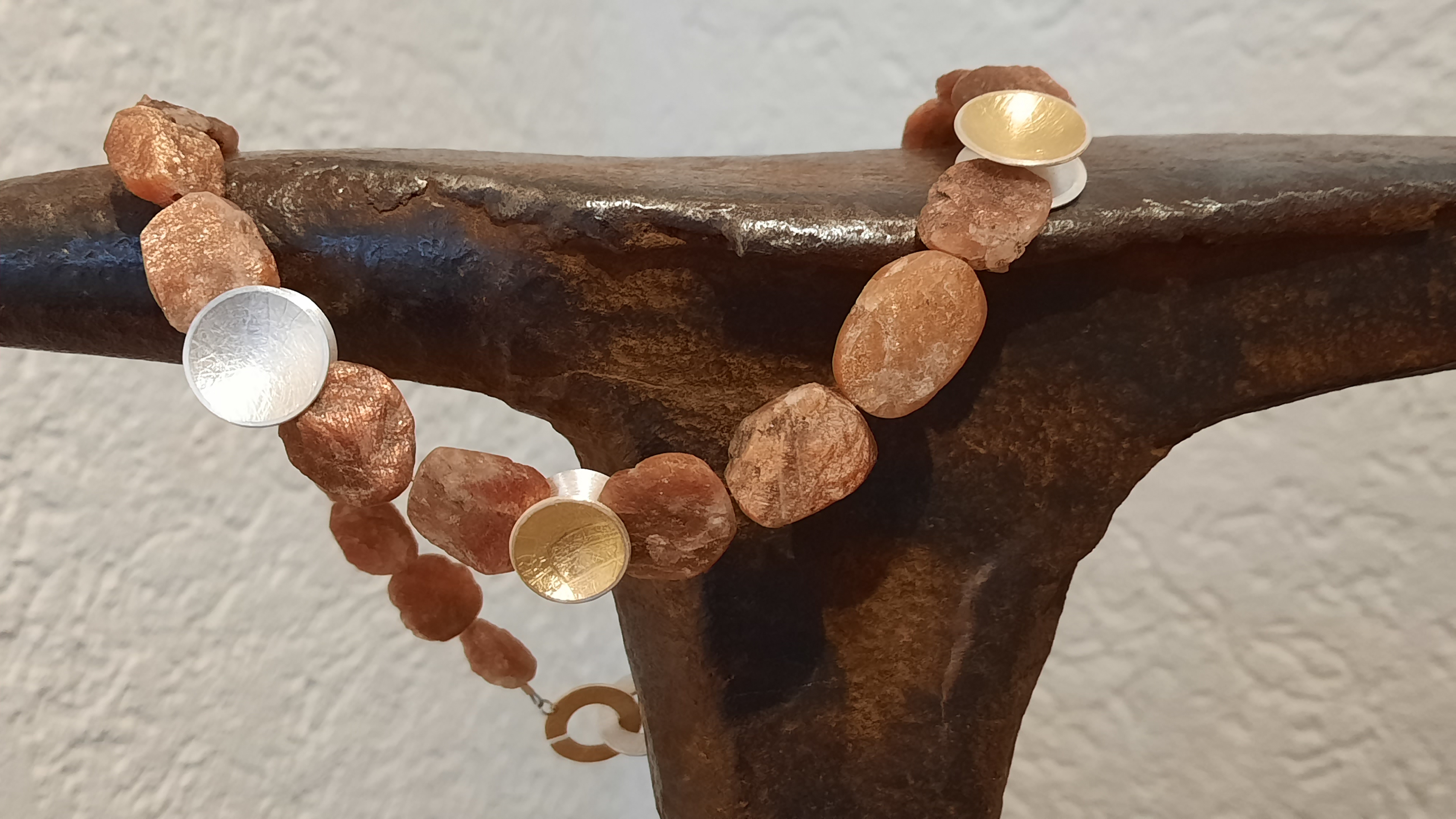 Kette, 925 Silber, Feingold, Sonnenstein