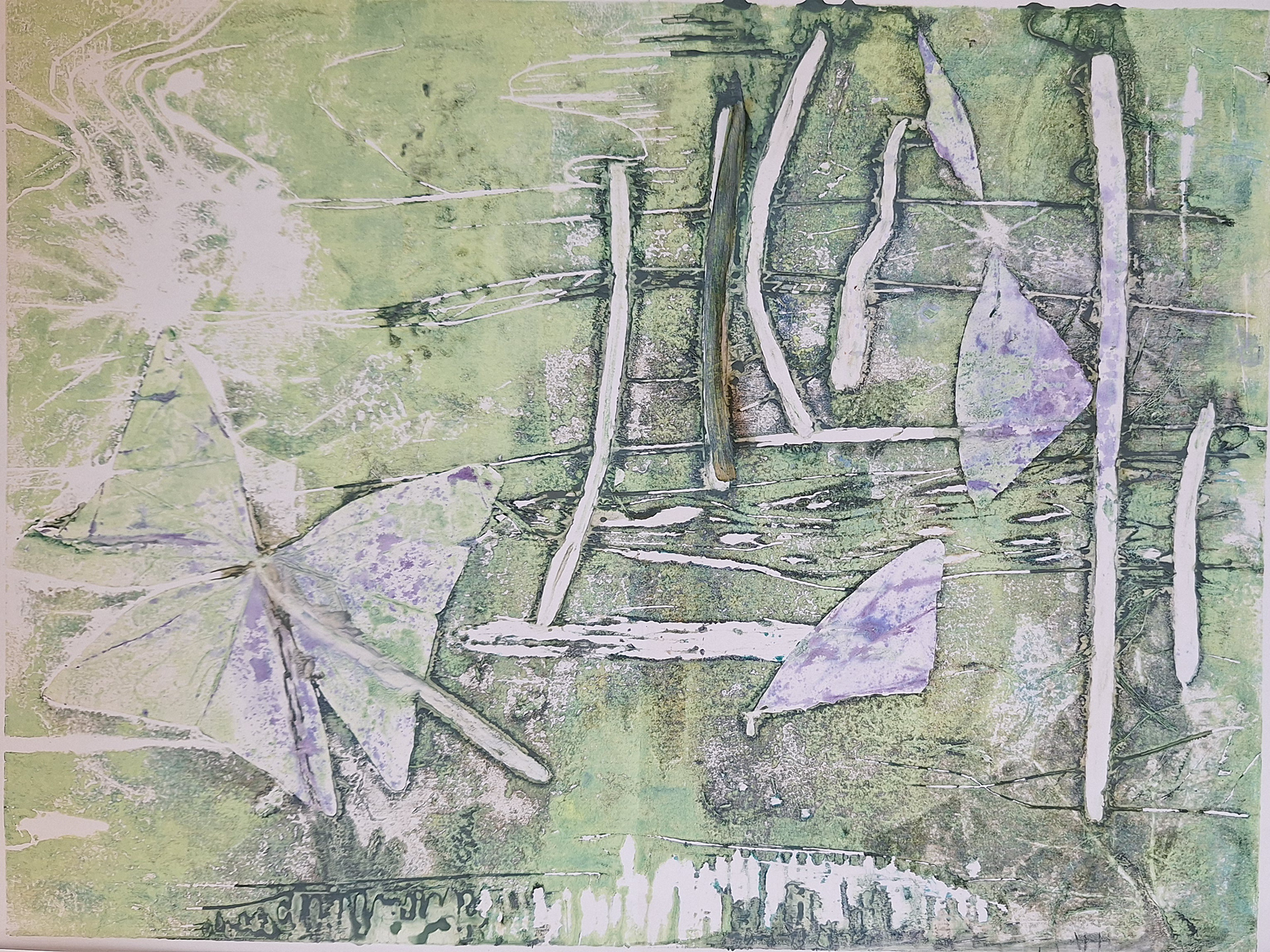 zwischen Feld und Wiesen Serie, Druckgrafik, 42.60 cm, 2025