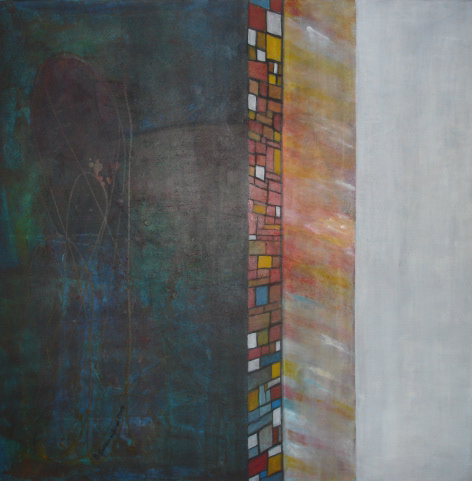 Kirchenfenster Dettenhausen, Acryl, 100x100cm