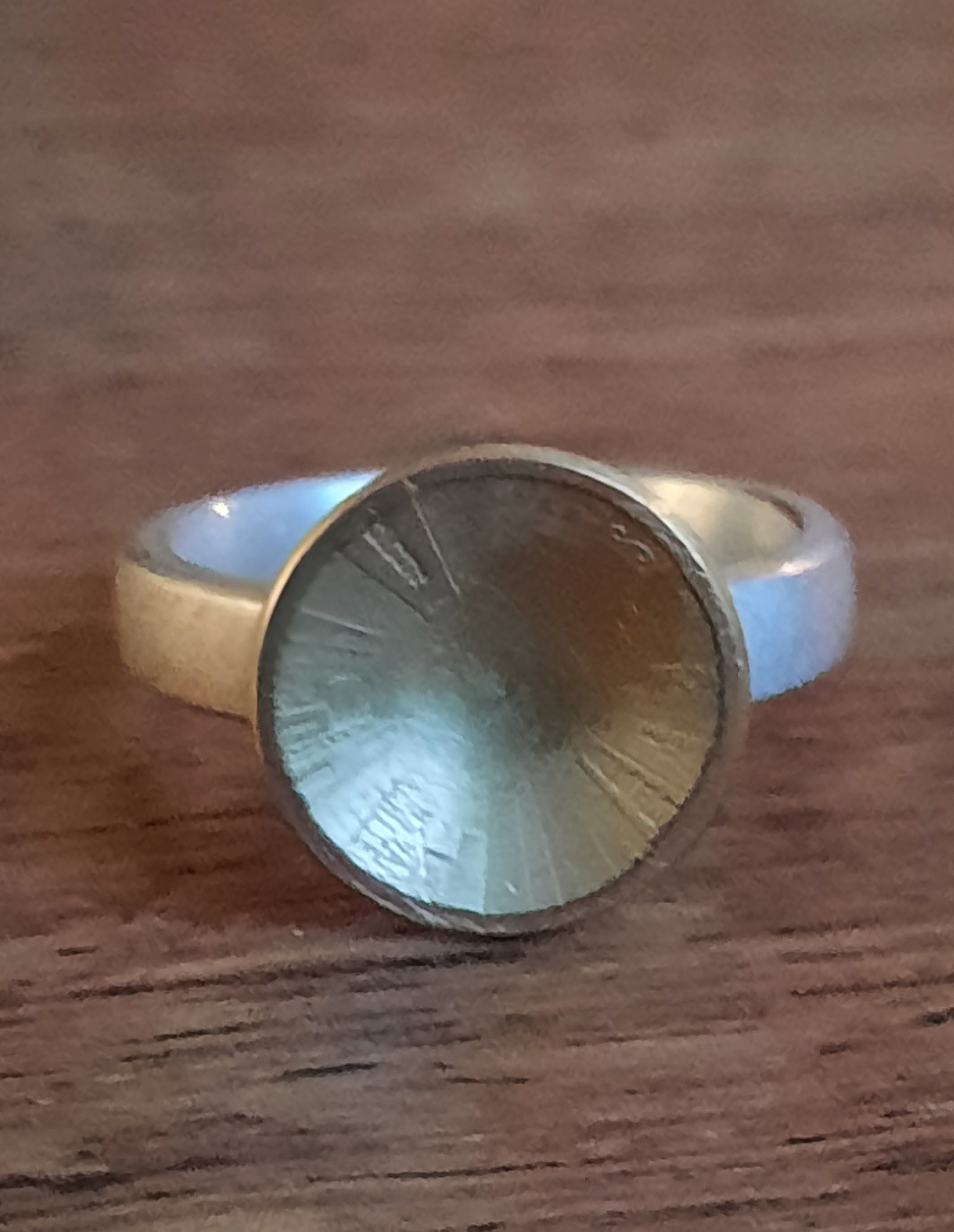 Ring, umgearbeitete Goldmünze, Innenteil