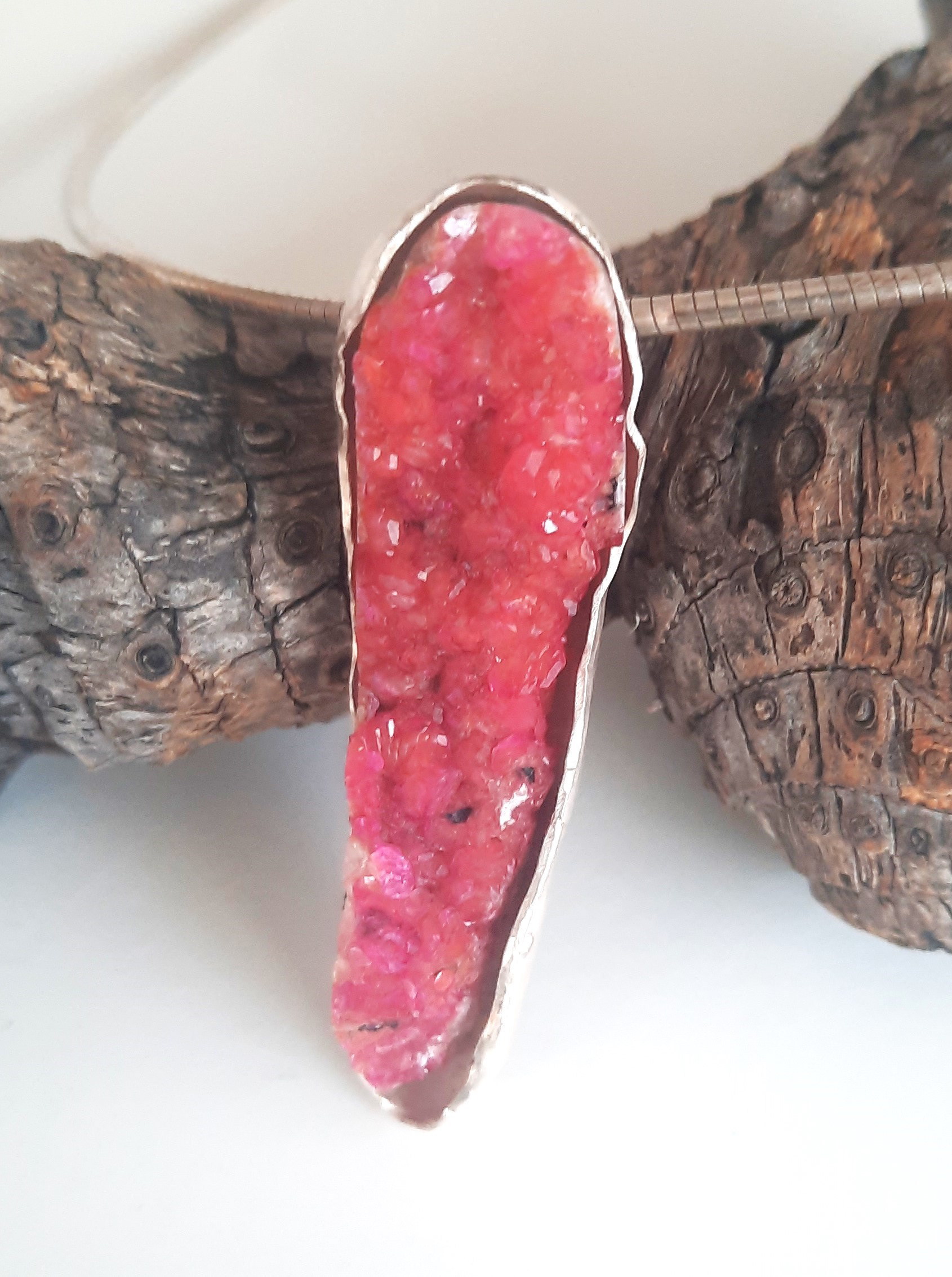 Anhänger, 935 Silber, Kobaltcalzit