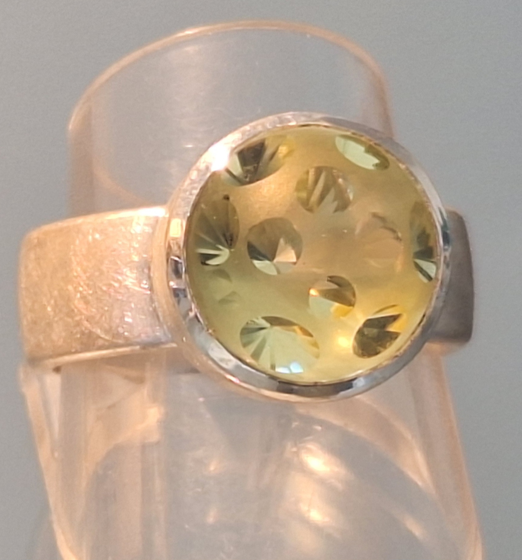 Ring, 935 Silber, Lemoncitrin