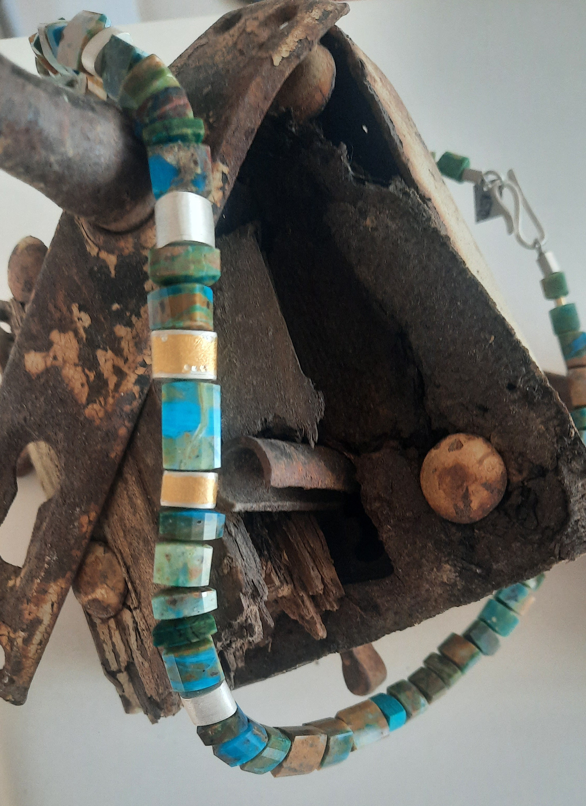 Kette, 935 Silber, Feingold, Andenopal