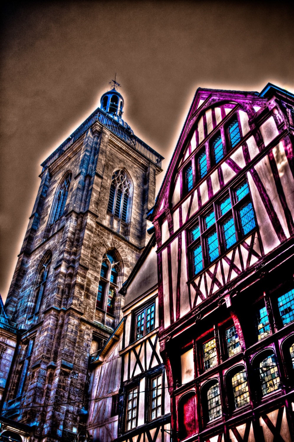 The Churh and the half-timbered house