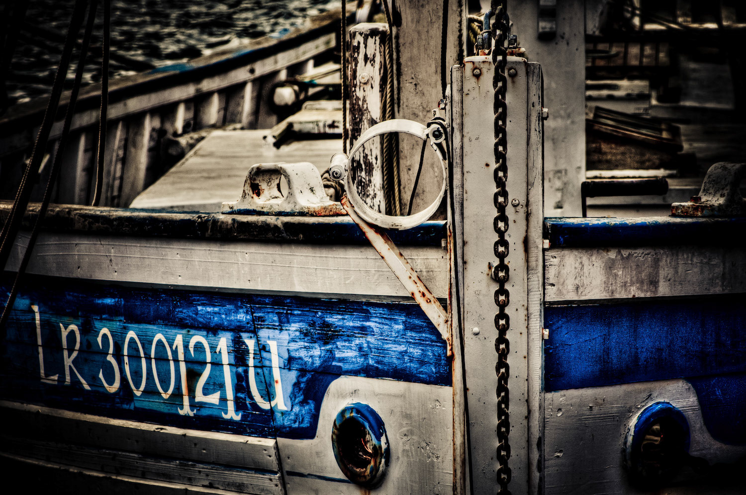 Old blue boat