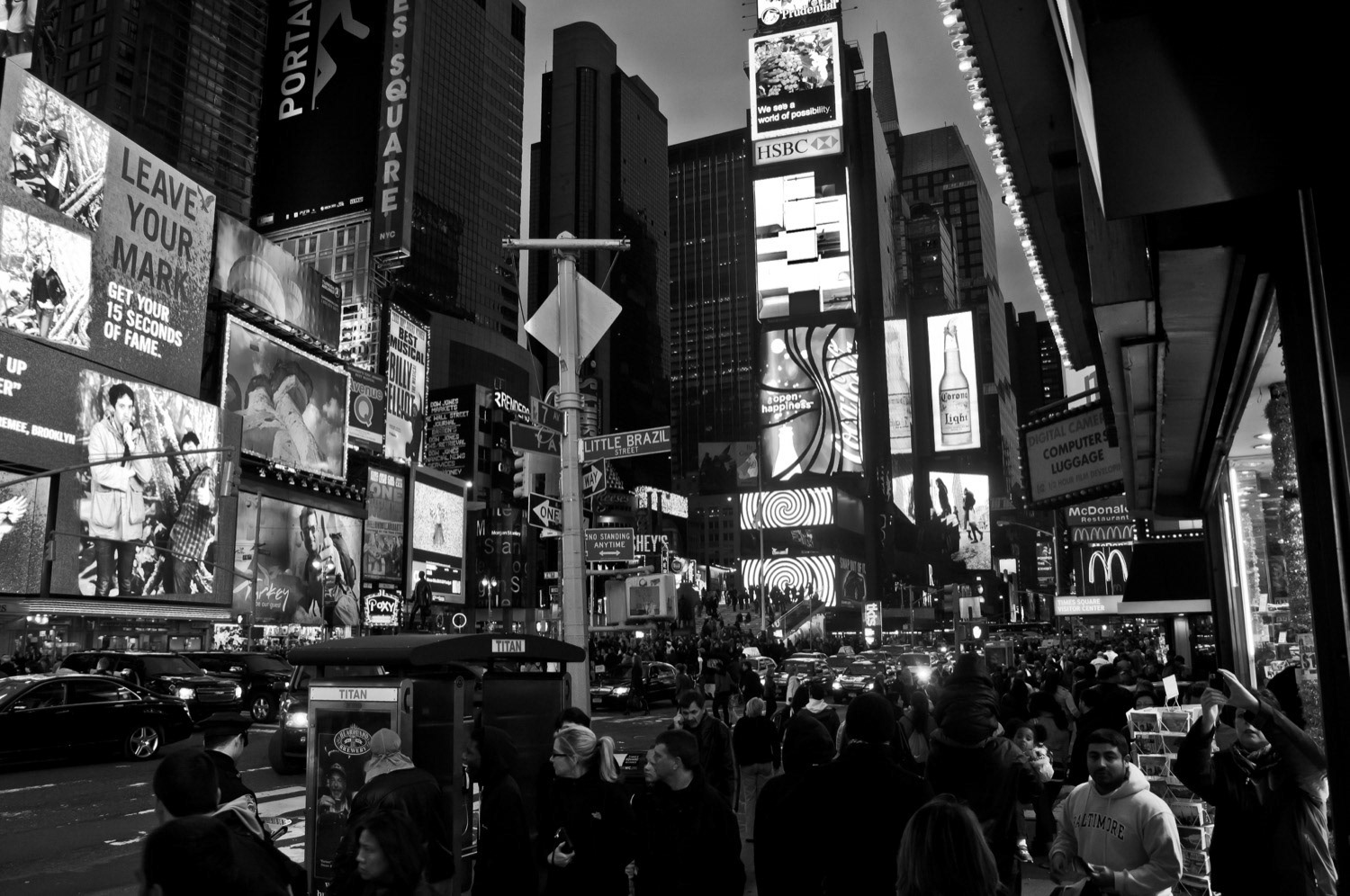 Time Square in B&amp;W