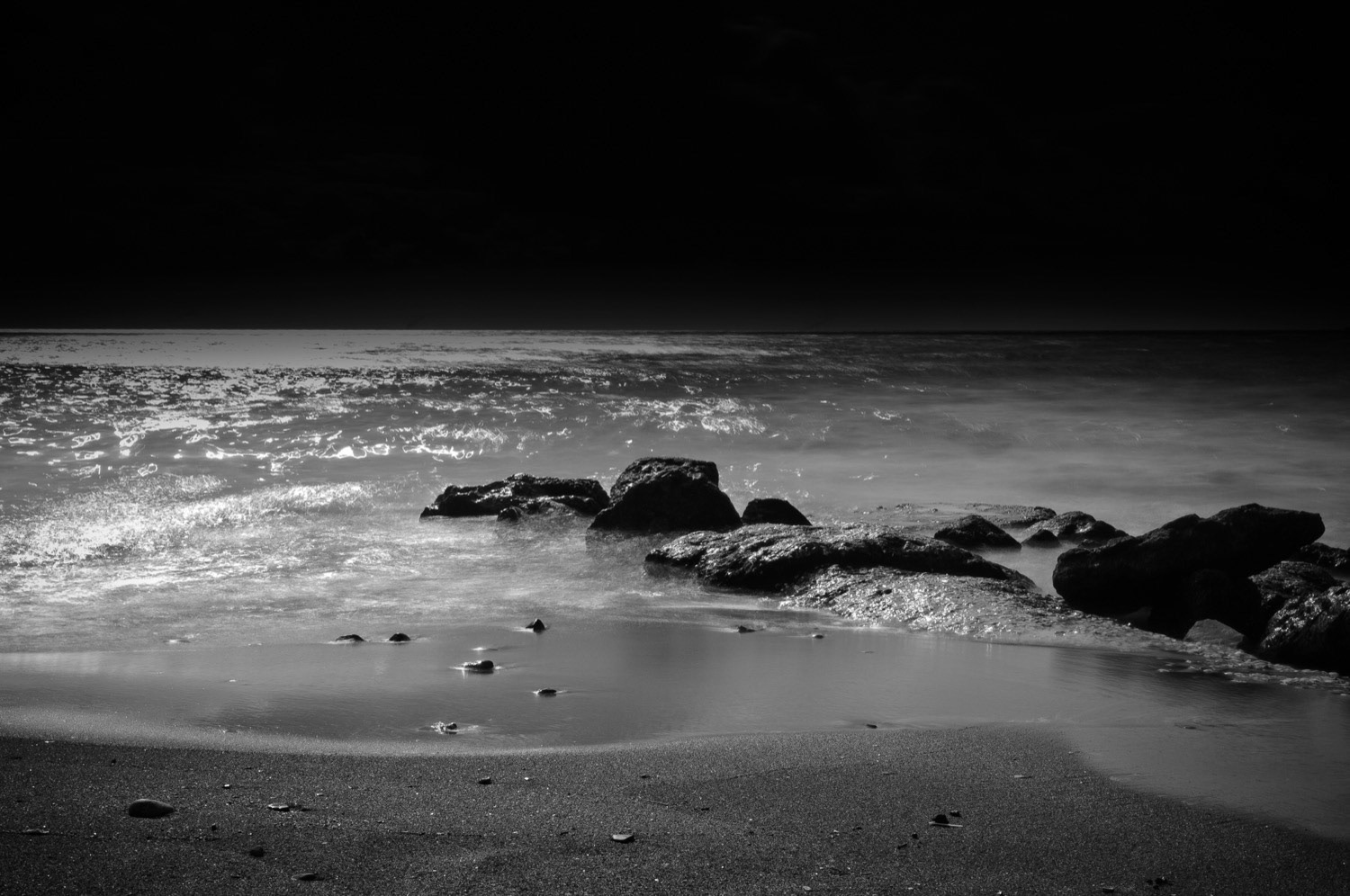 The beach at midnight