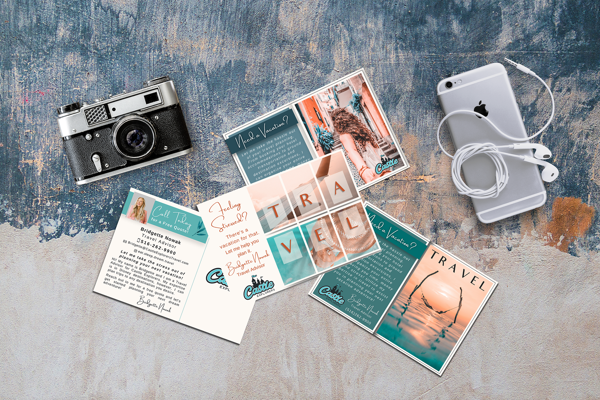 Travel Agent Postcard Design