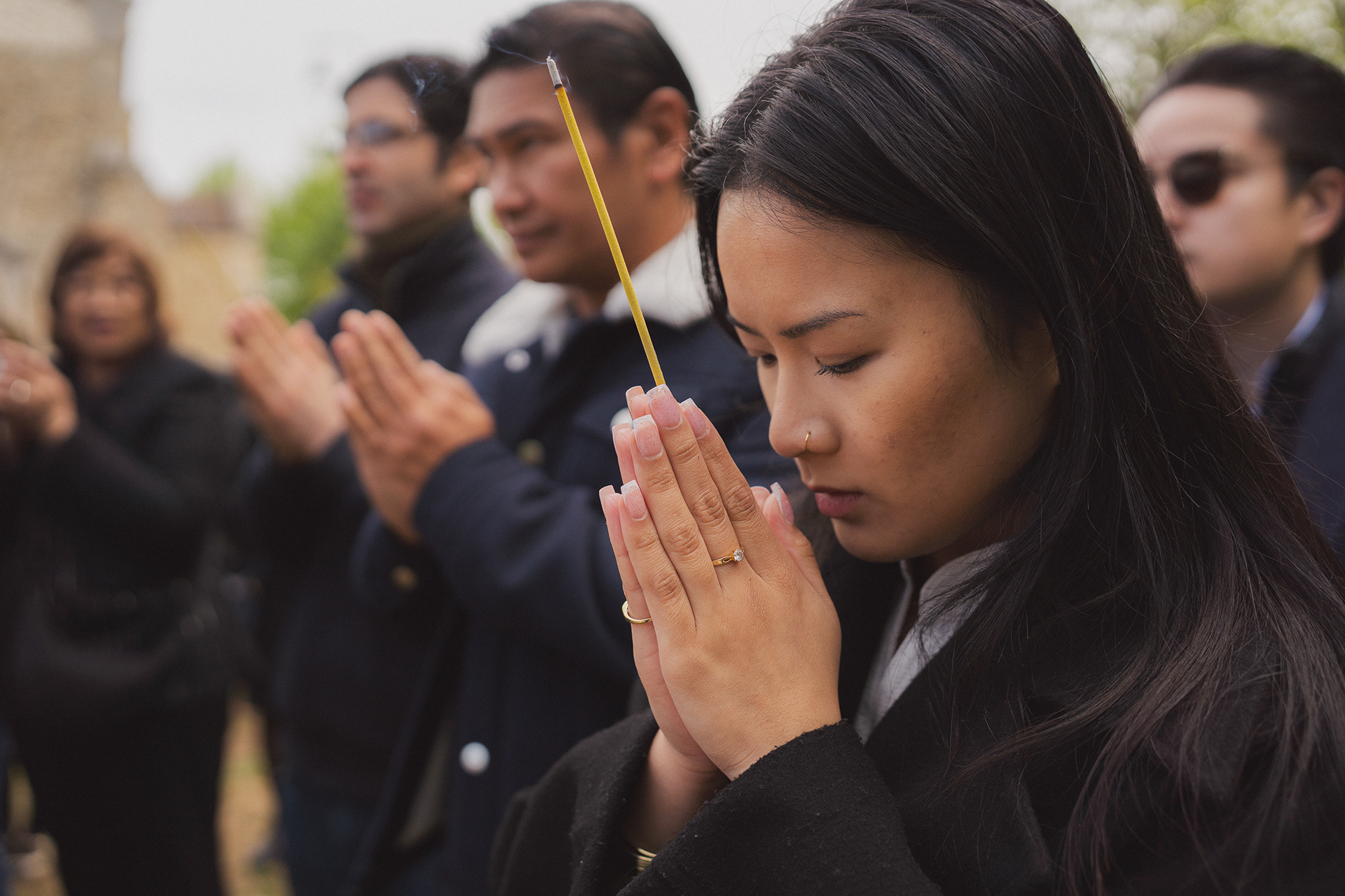 Membres de la communauté Khmer venus assister à l'inauguration du mémorial