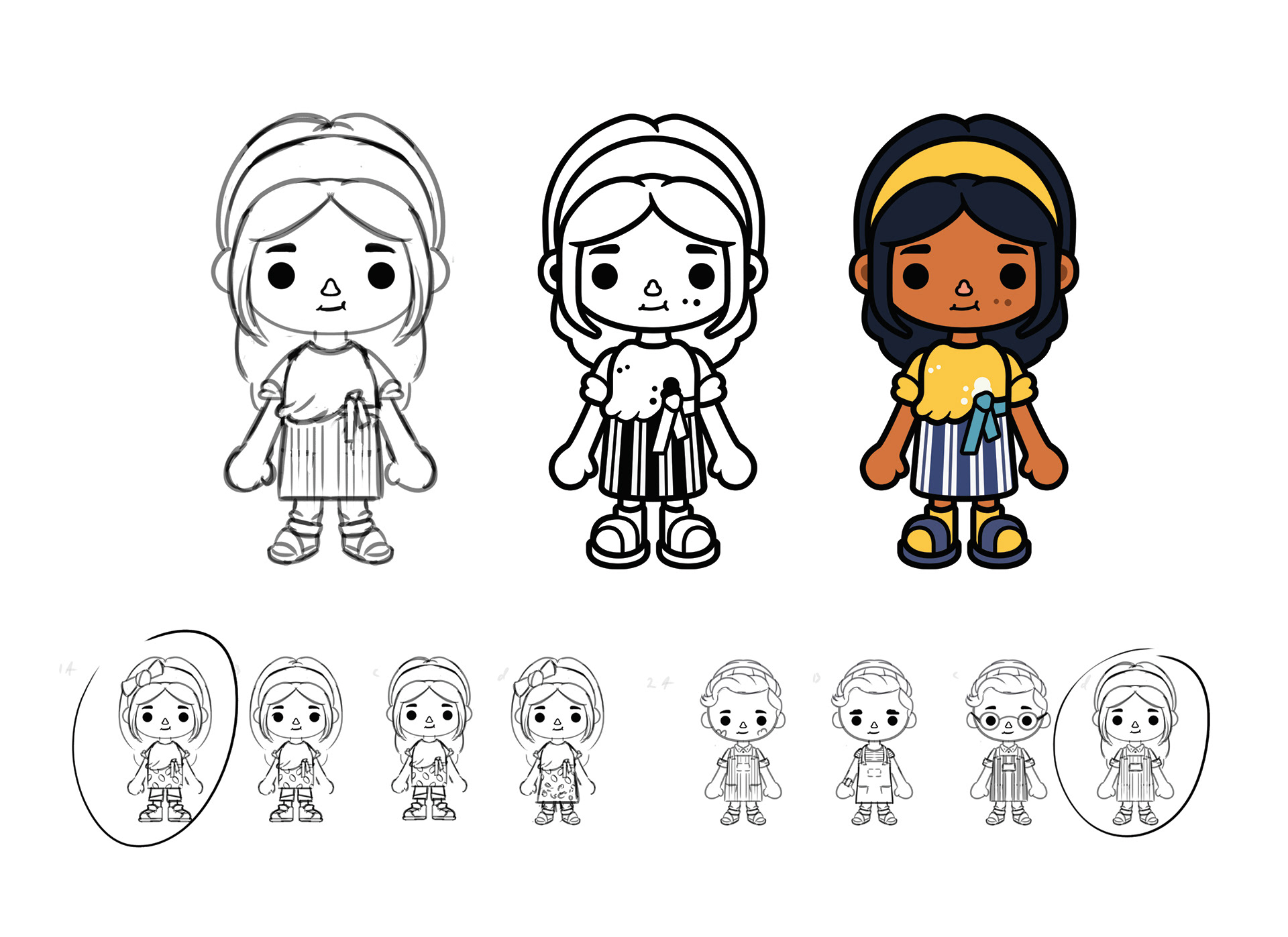 1 The styles of the characters of Toca Boca! 👚👕👖