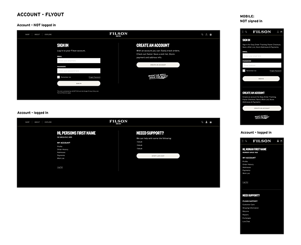 Account nav