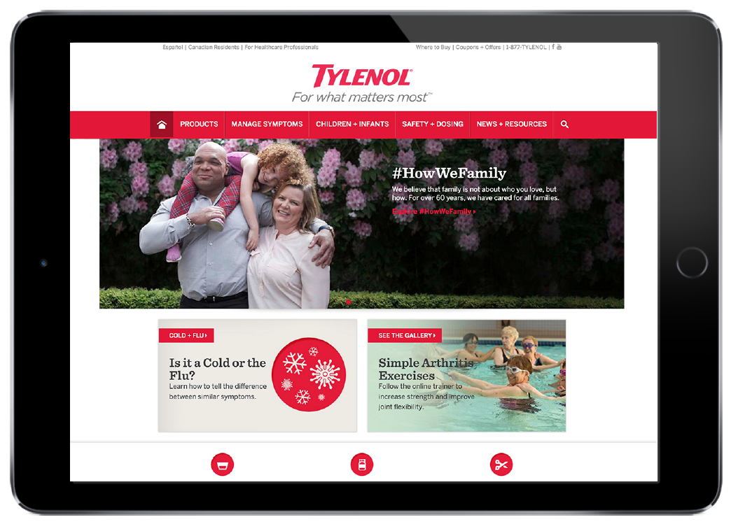New homepage tablet