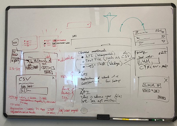 Data export whiteboard