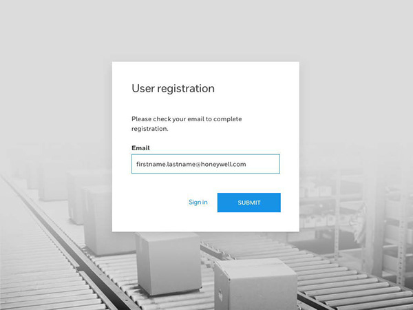 Registration flow step 2