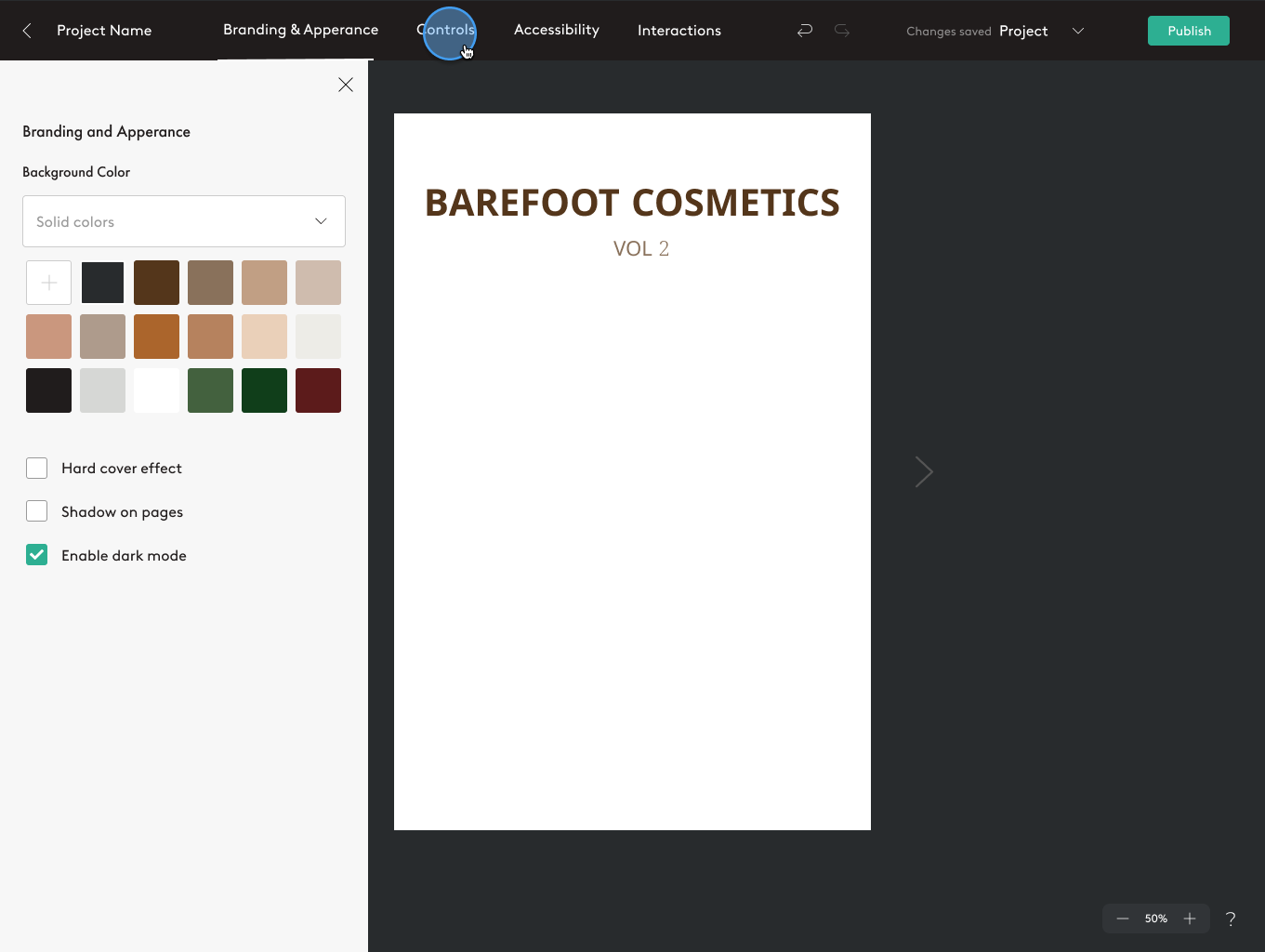 Customize Published Appearance