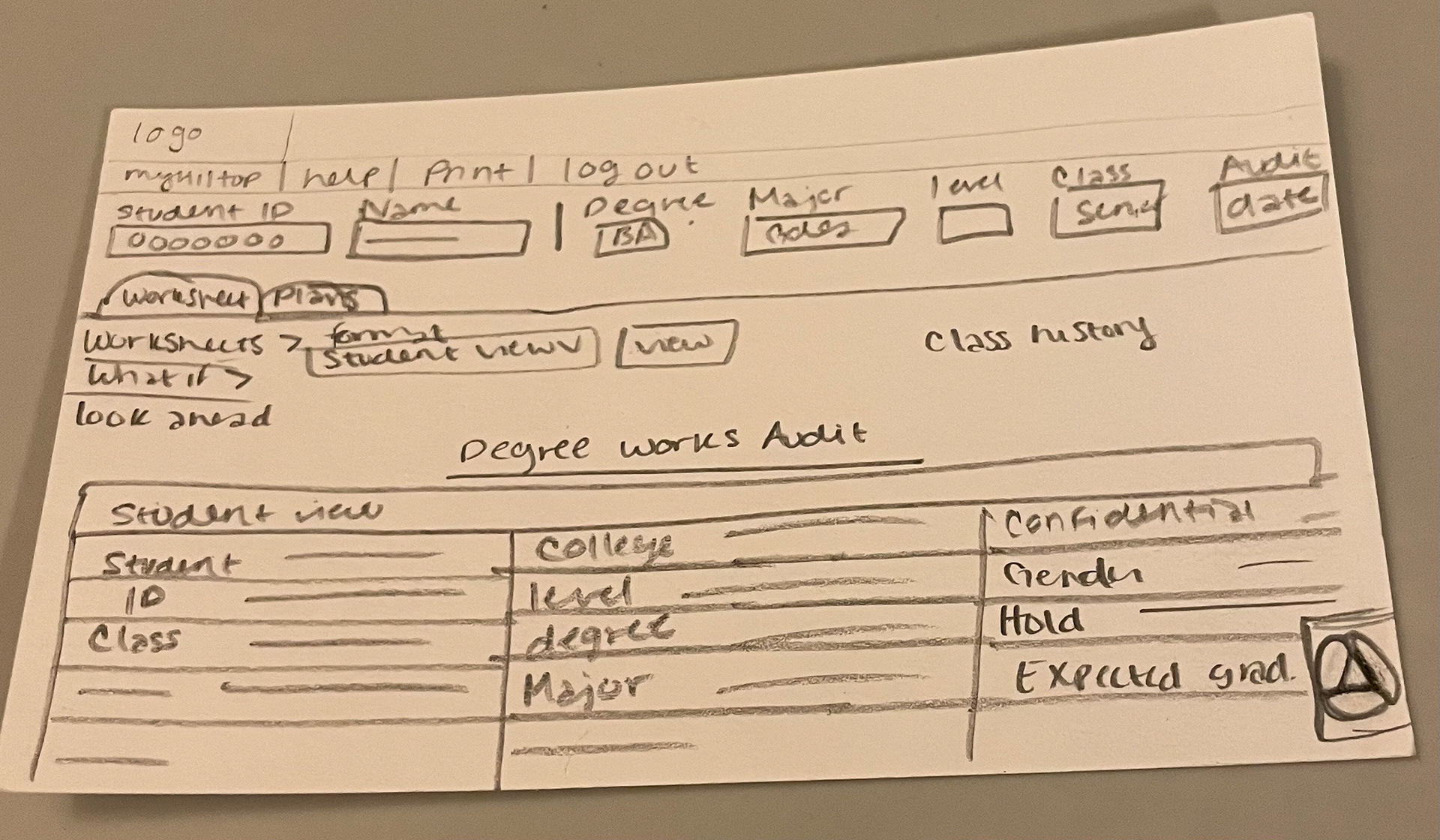 Solution Sketch, Screen 1