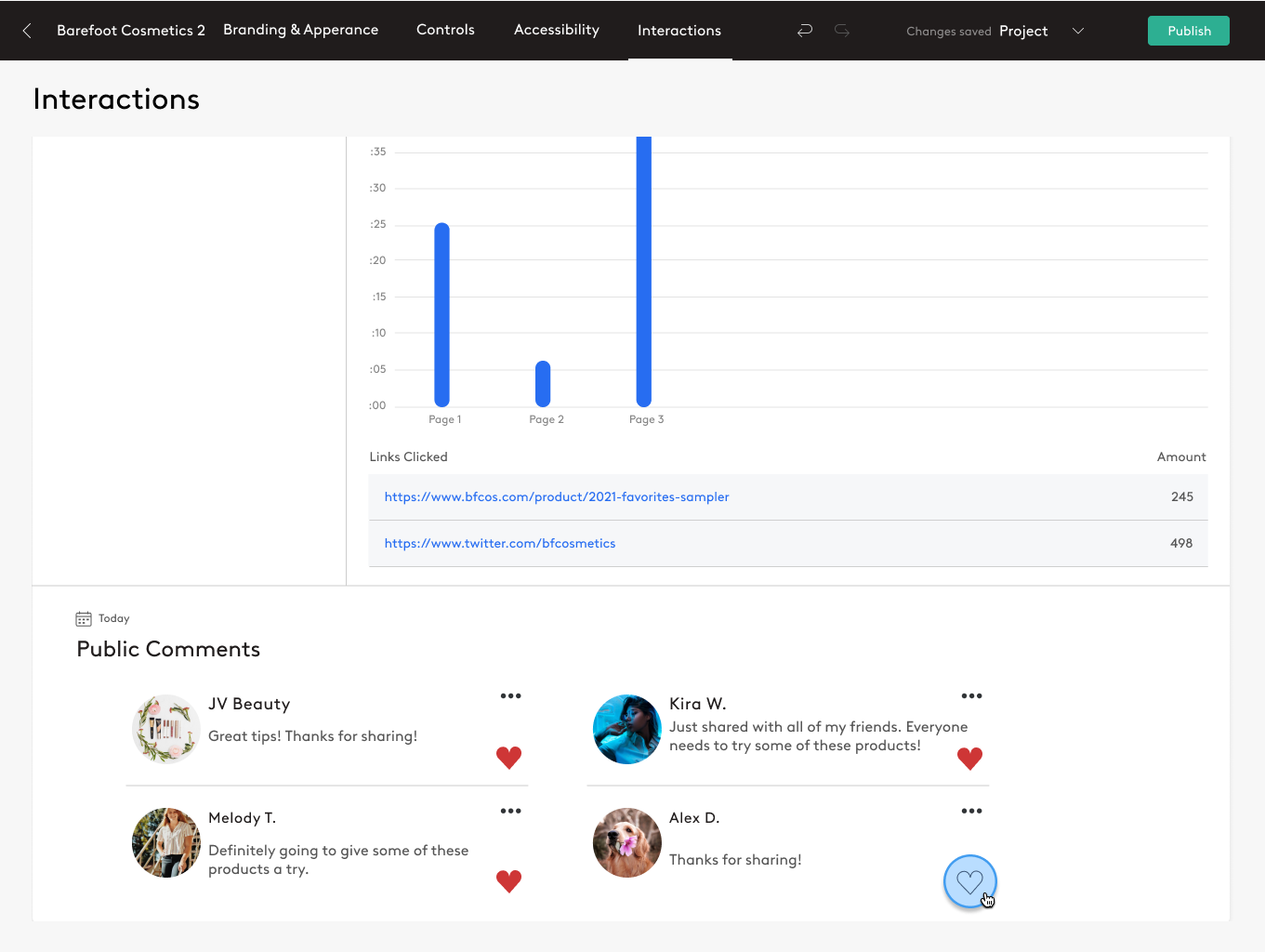 Admin View - Interactions
