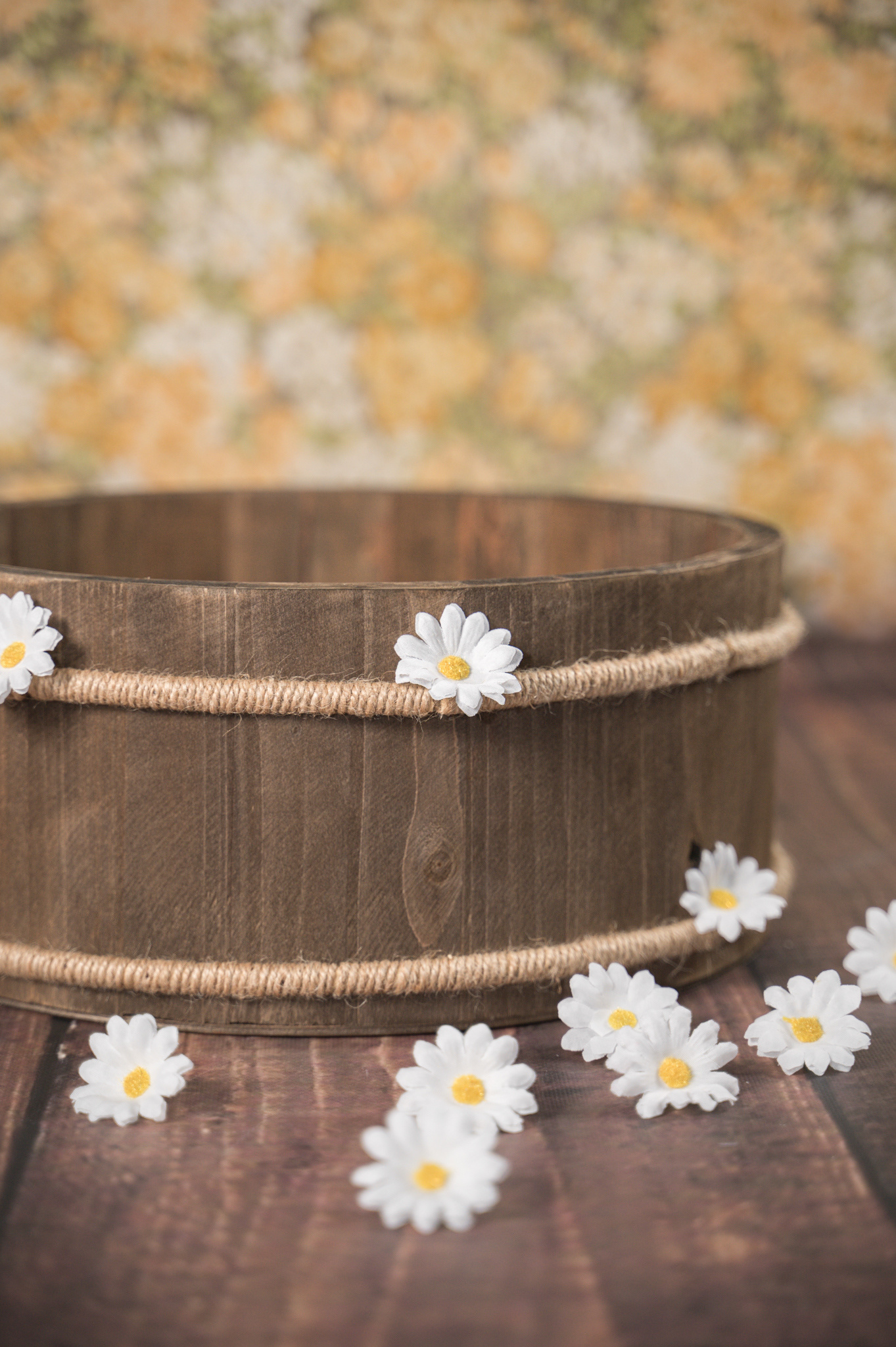 Daisy Day med blomsterbaggrund