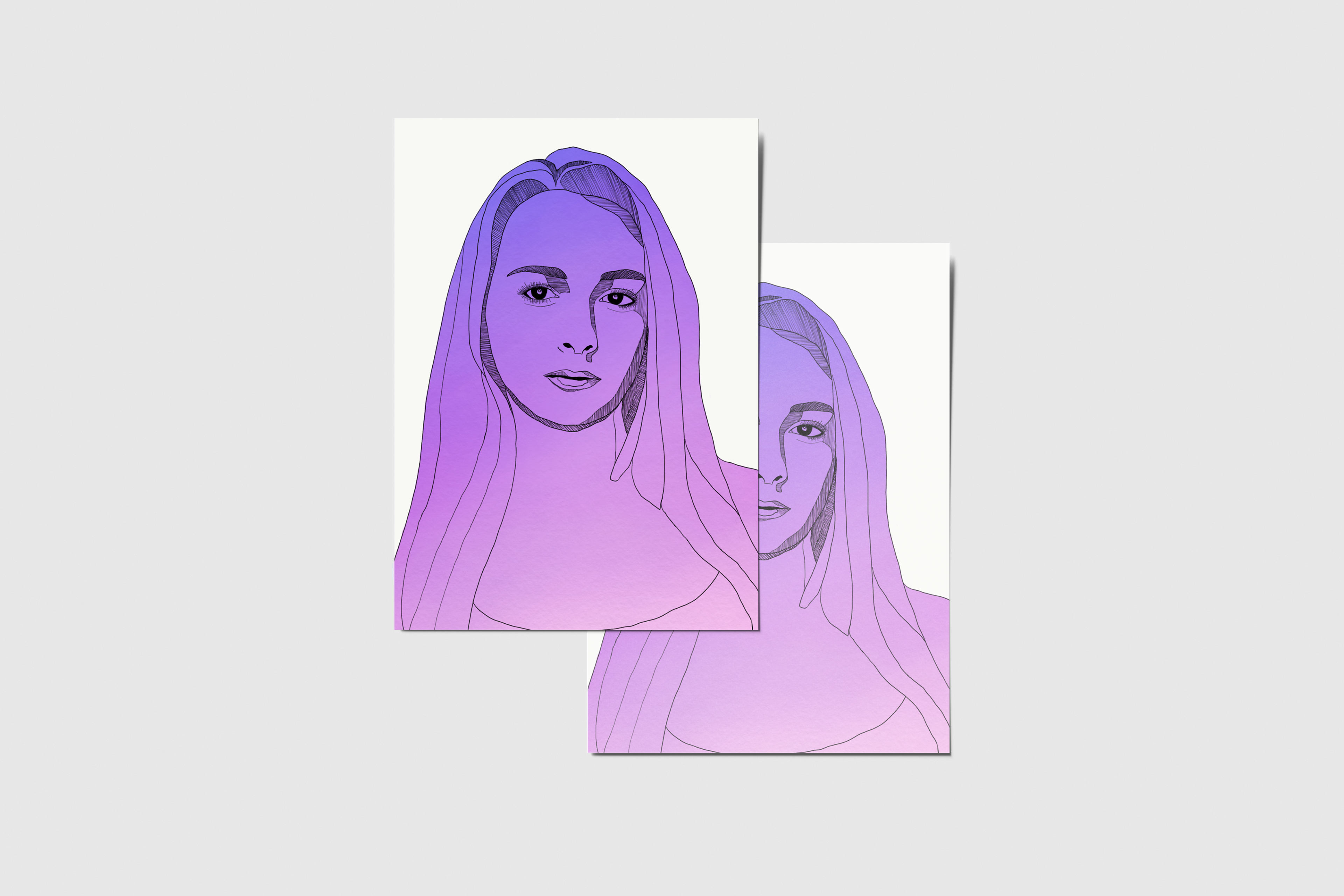 digital portrait made on Photoshop