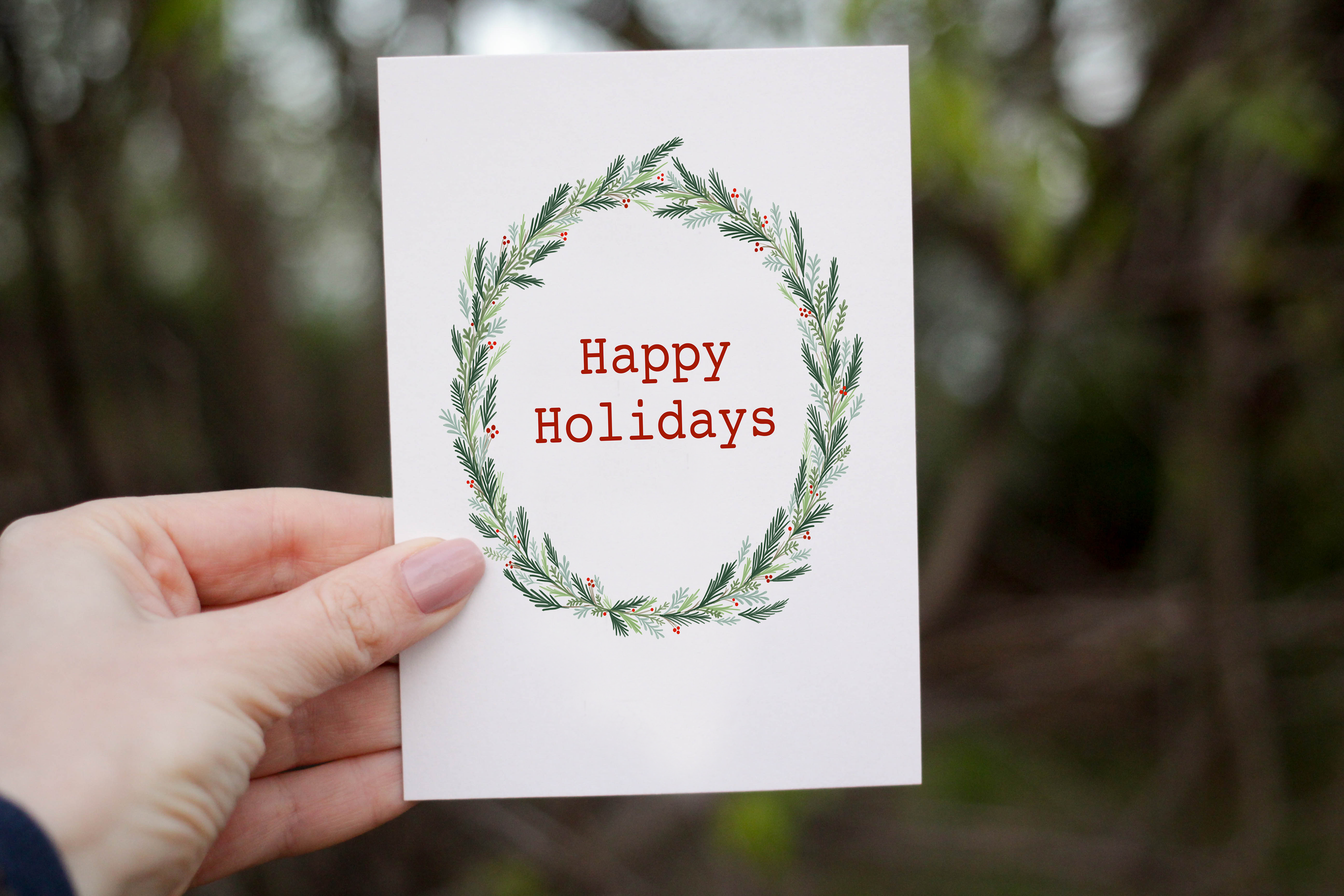 Holiday Card template made on Photoshop (general template for clients print or digital)