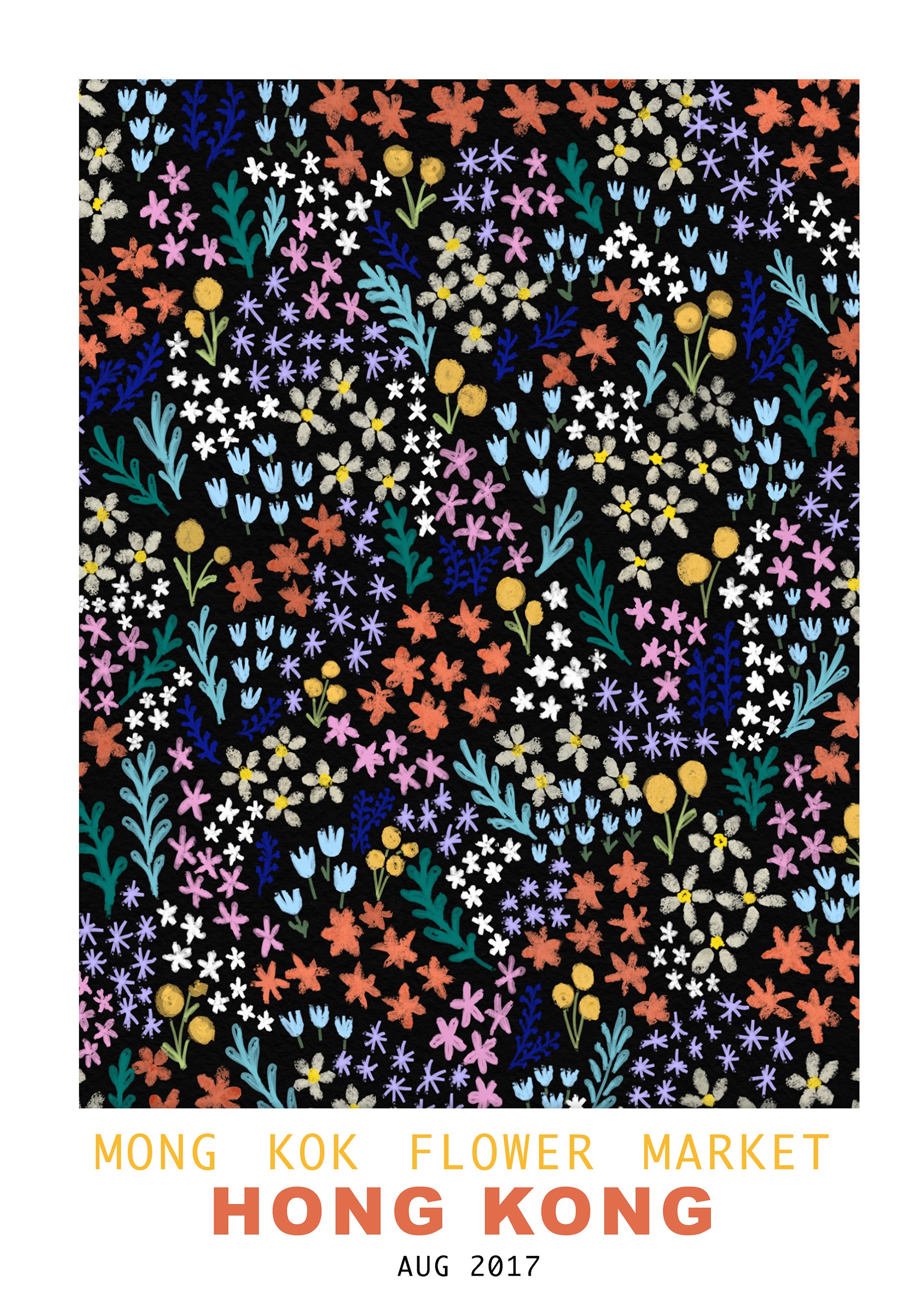 Commissioned poster from Floral Series- drawn on Adobe Photoshop