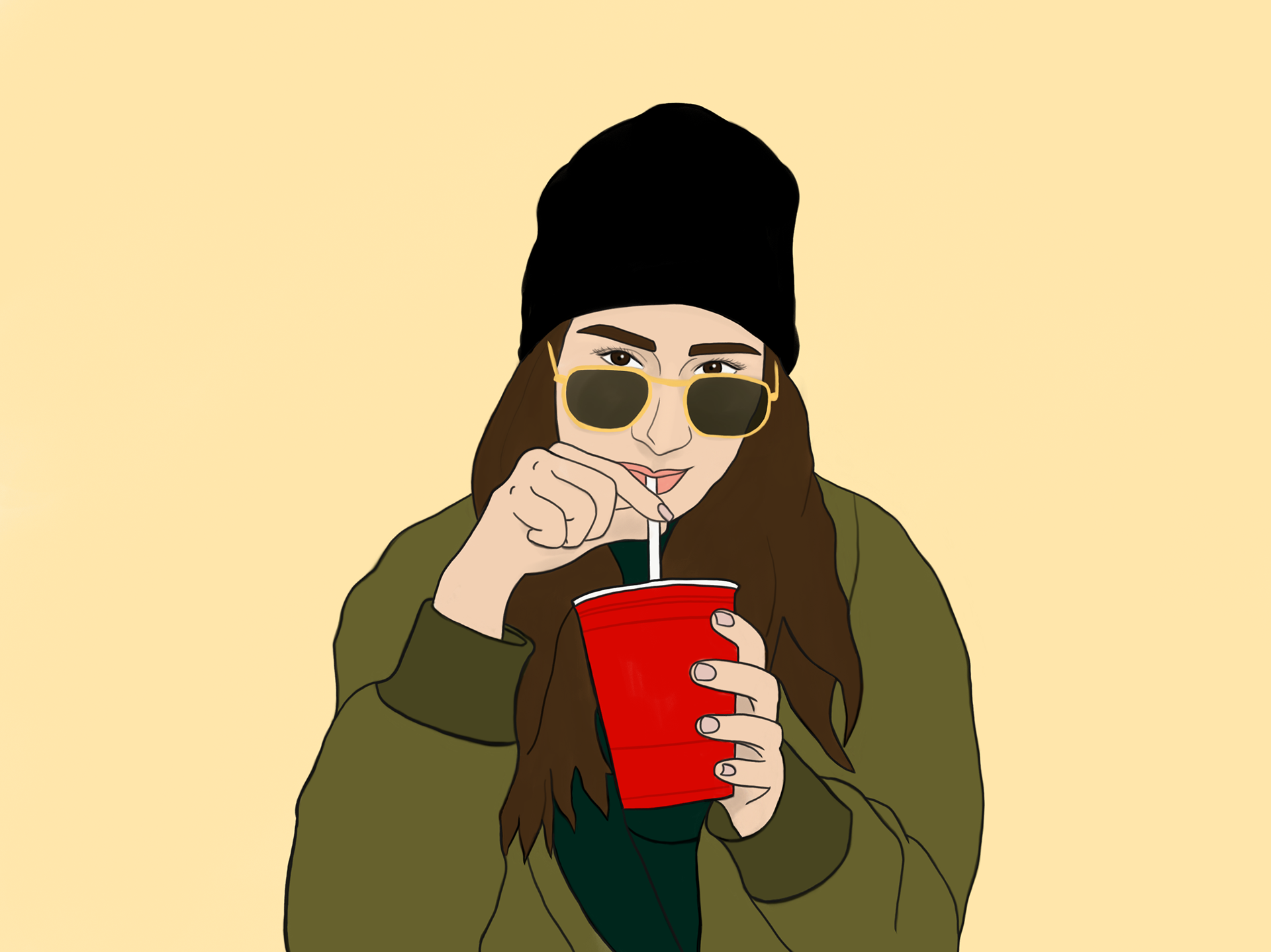 digital portrait made on Photoshop