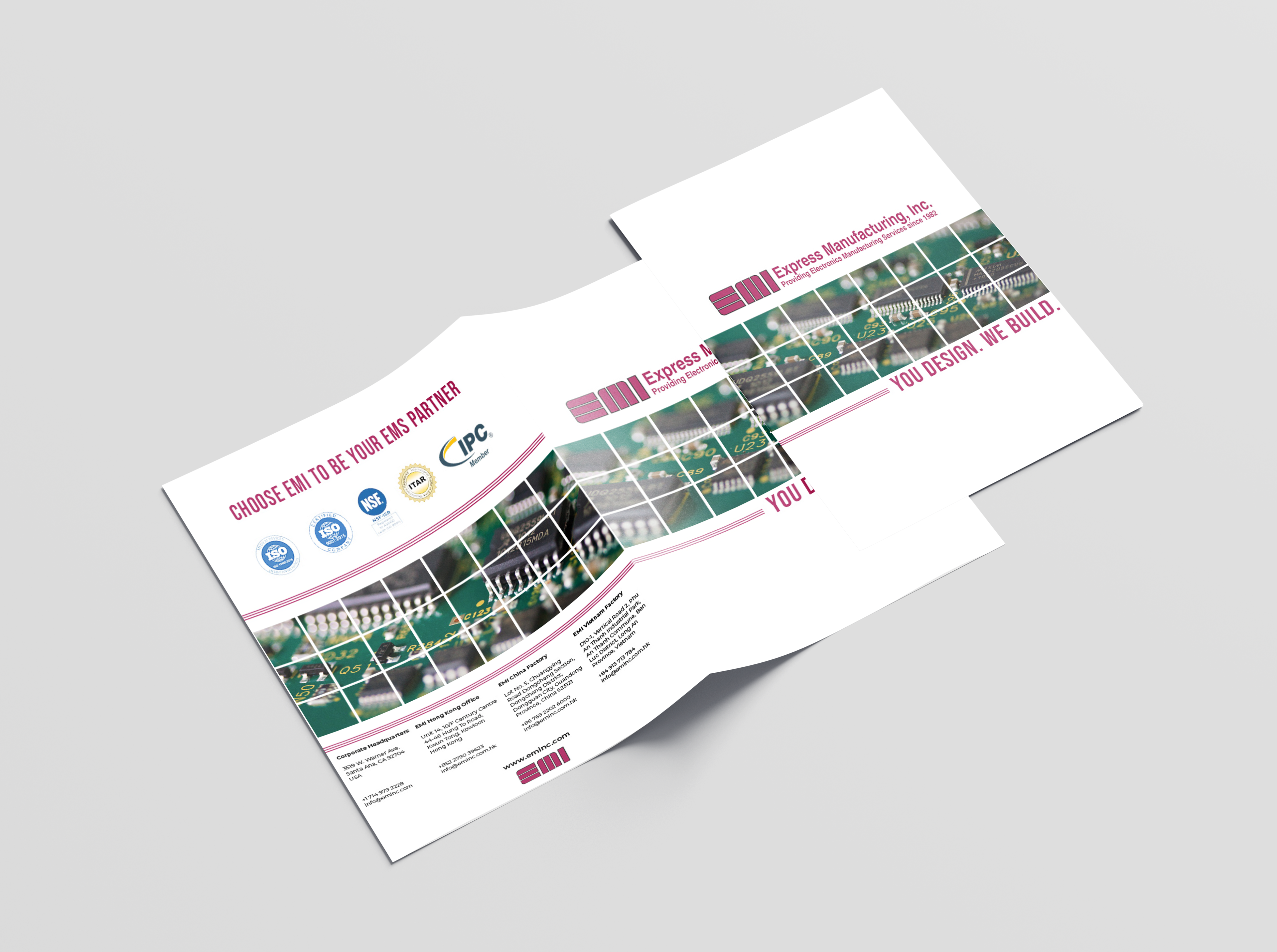 Created and Updated New Bi-Fold Brochure for manufacturing company with requested information. Handled printing of 2,000 copies for distribution. Mockup made on Adobe Photoshop and PDF available on request. 