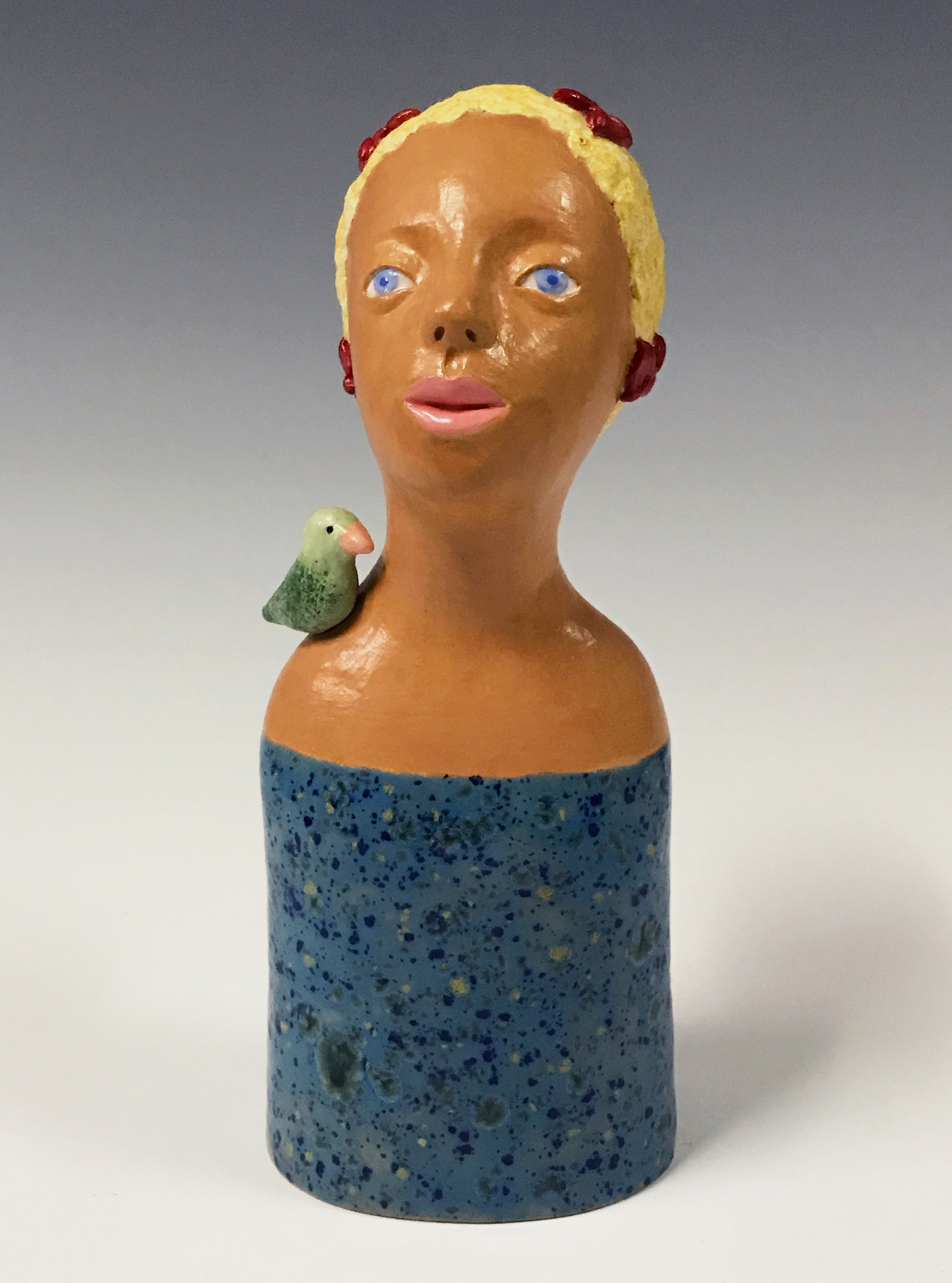 Girl with little Bird (7.5x3x2.5 inches)