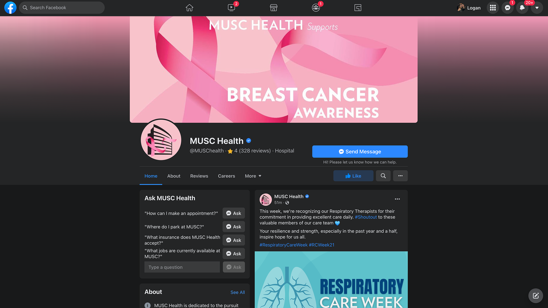 Images employed across all MUSC Health social media for the month of October.