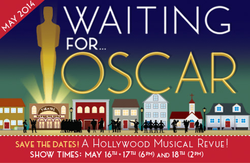 Rotating banner graphic and Facebook graphic announcing Cape Cod CAN's production of Waiting for Oscar