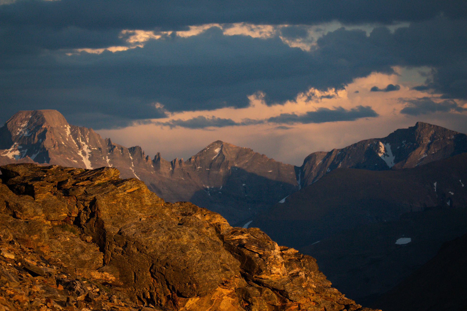 Sunset at Trailridge Road, Rocky Mountain Nationalpark