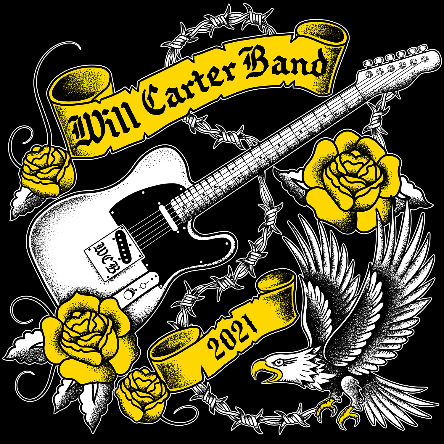 Shirt design for Will Carter Band