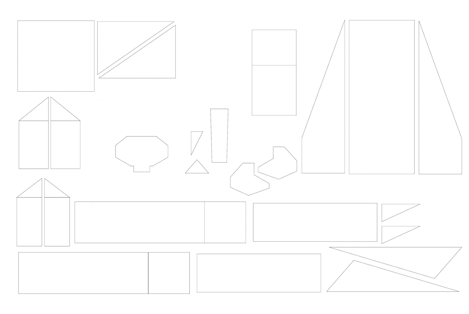 Laser-cut Shapes for Ship in Adobe Illustrator