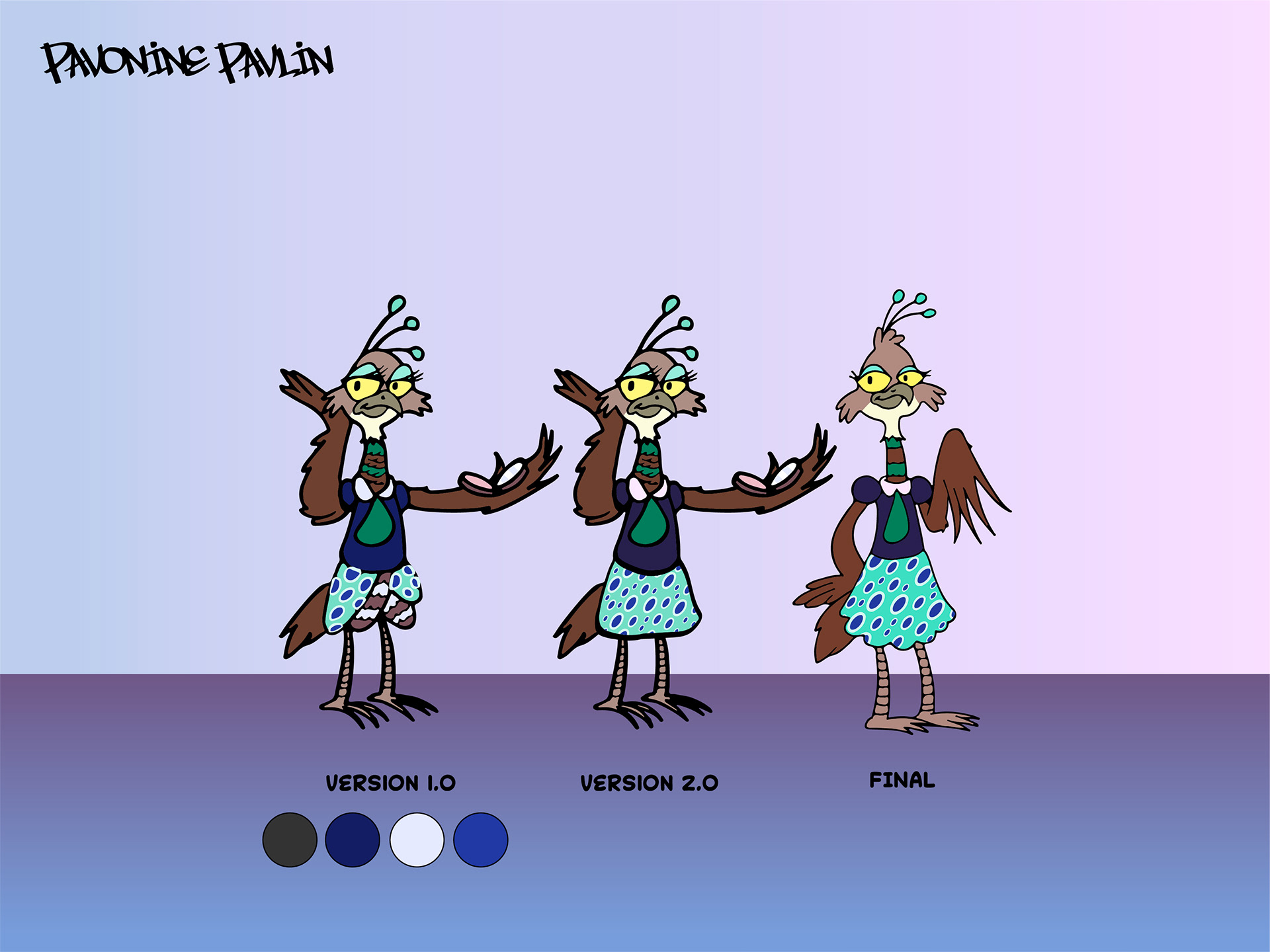 Pavonine Pavlin. Evolution.