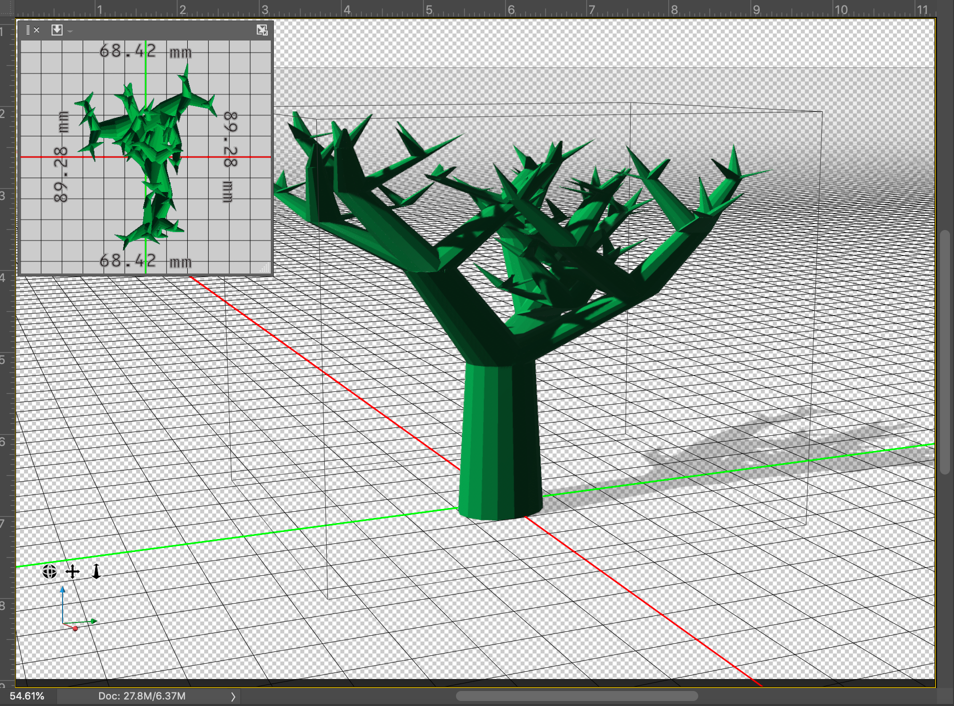 Tree Trunk. Photoshop 3D.