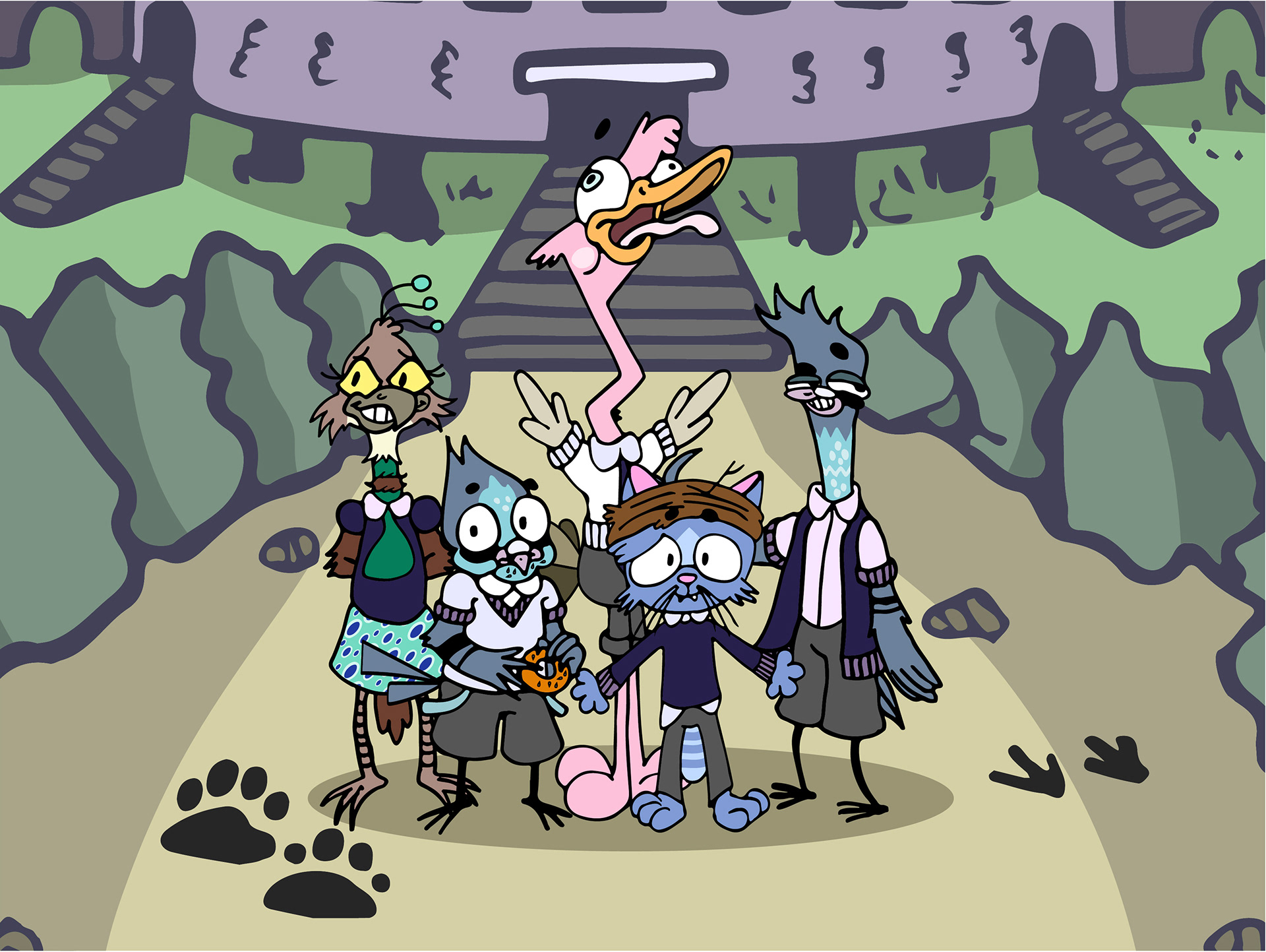 Group Pose. The Finch in Dodo High.