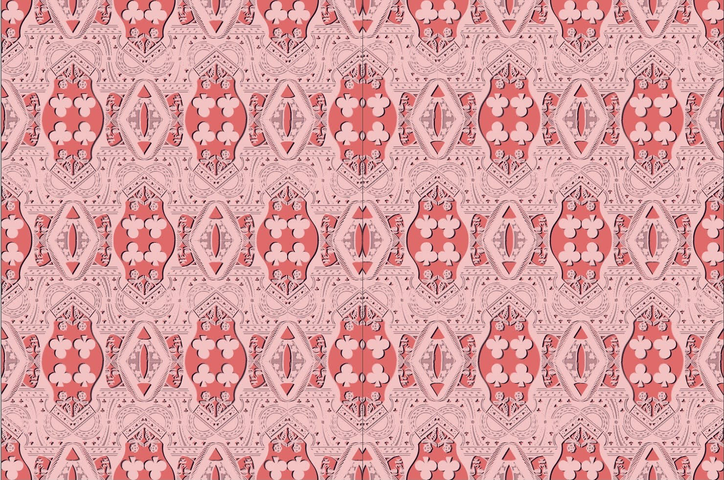 Interior Spread. Playing Cards.