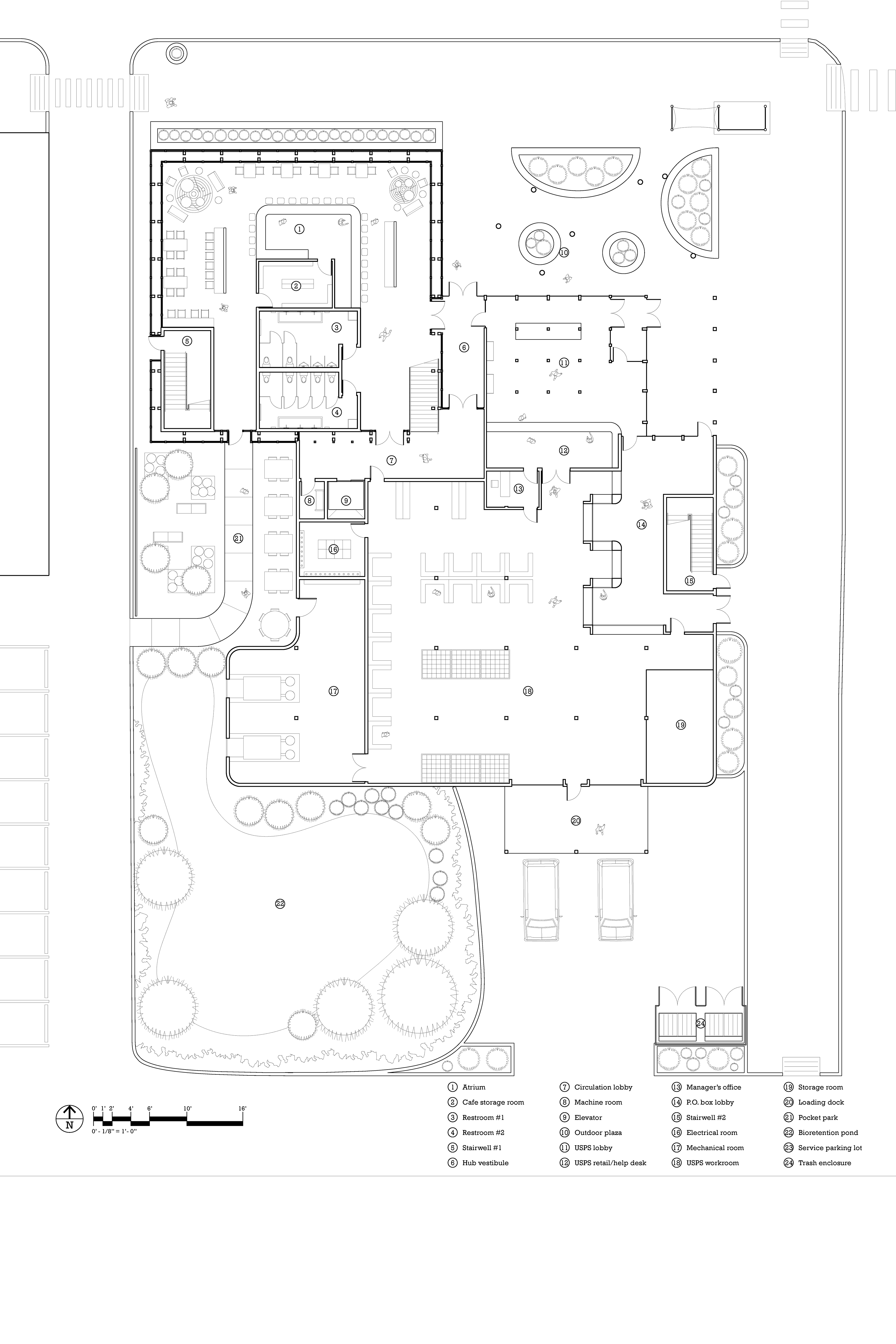 Site and 1st Floor Plan