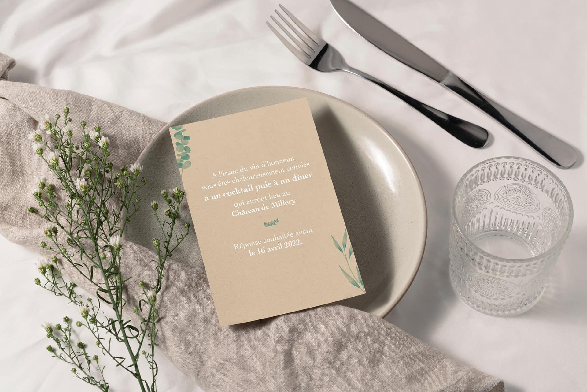 Carton repas mariage