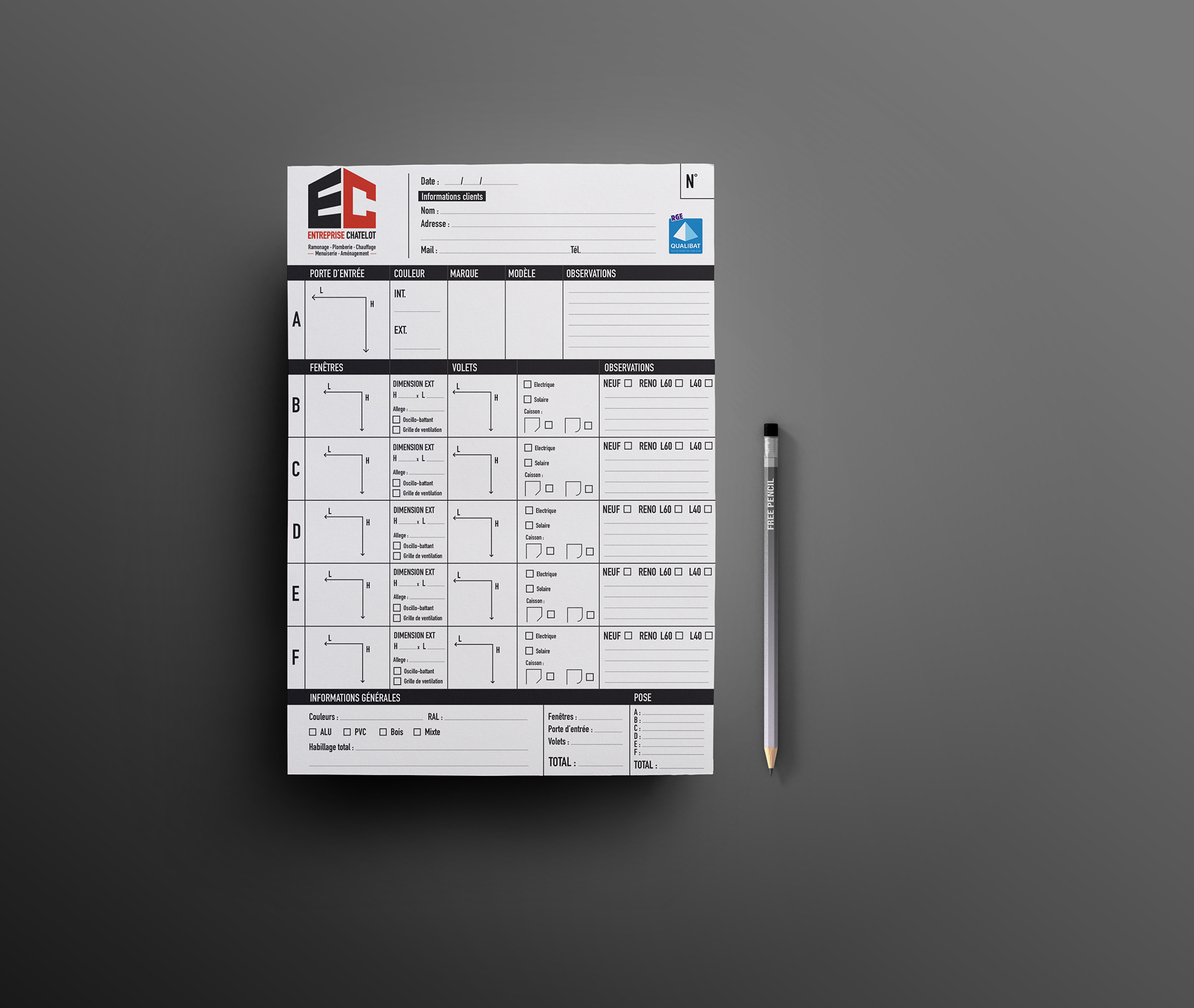 Fiche projet - Entreprise Chatelot