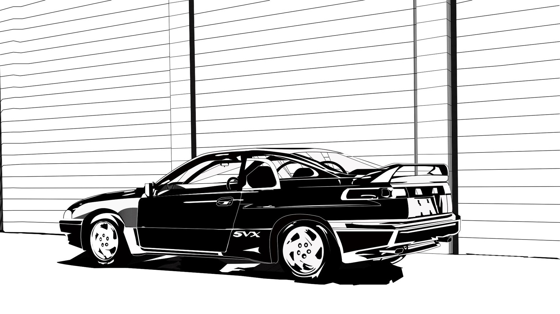 Illustration: 1994 Subaru Alcyone SVX (Size: 26.5 in x 15 in)
