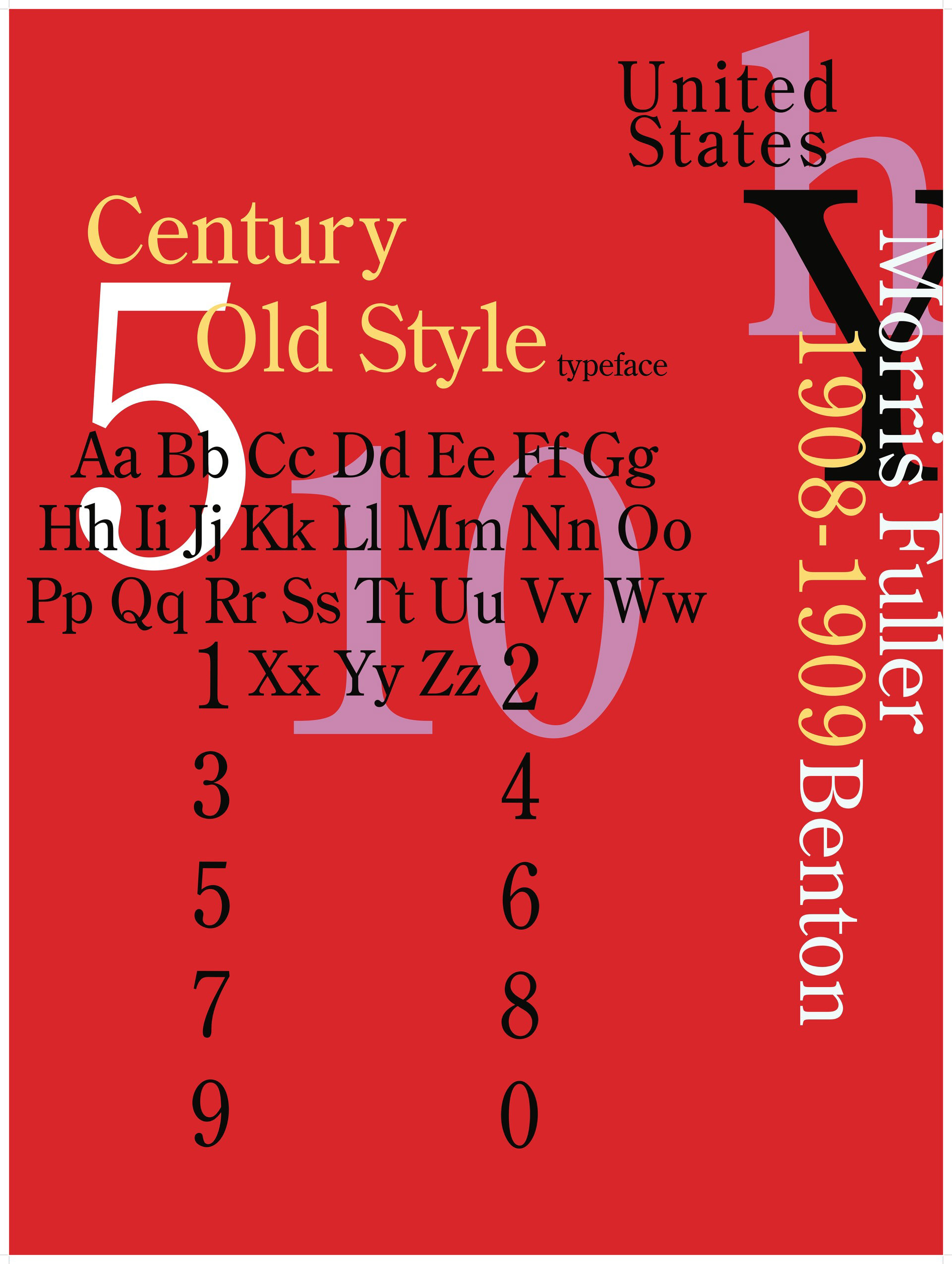 Typographic Poster: Century Old Style History Poster (Size: 26.5 in × 35.5 in)