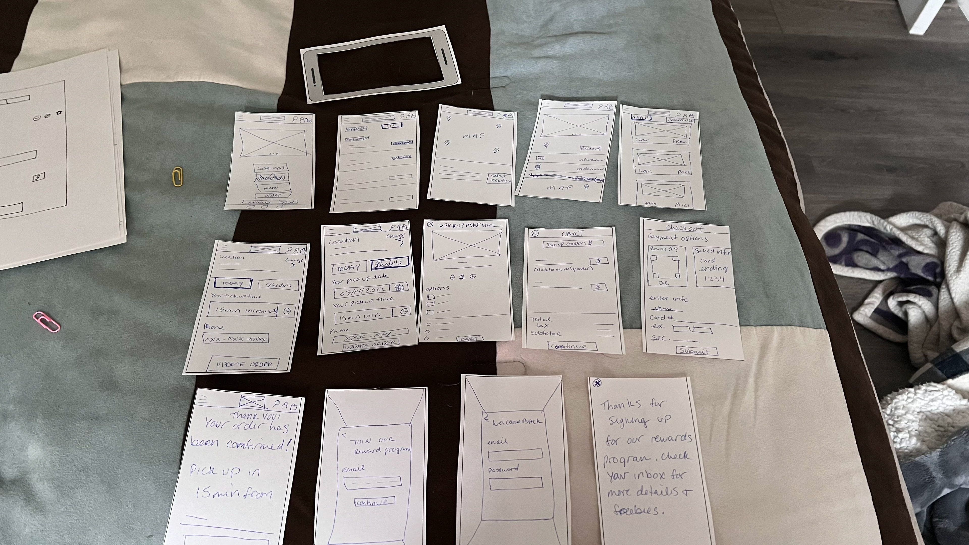 Paper Wireframes App Mobile