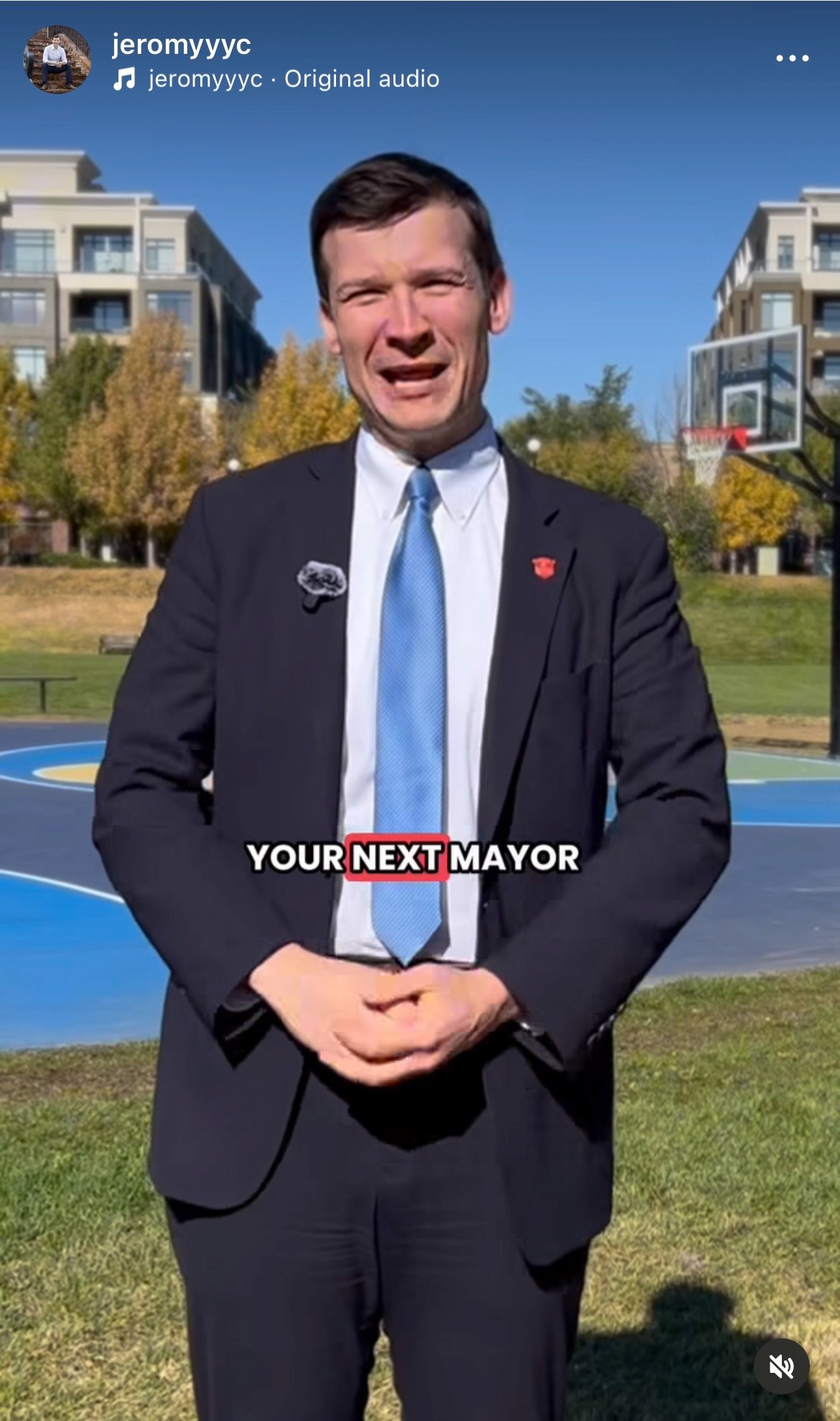 Screenshot of Instagram video post.