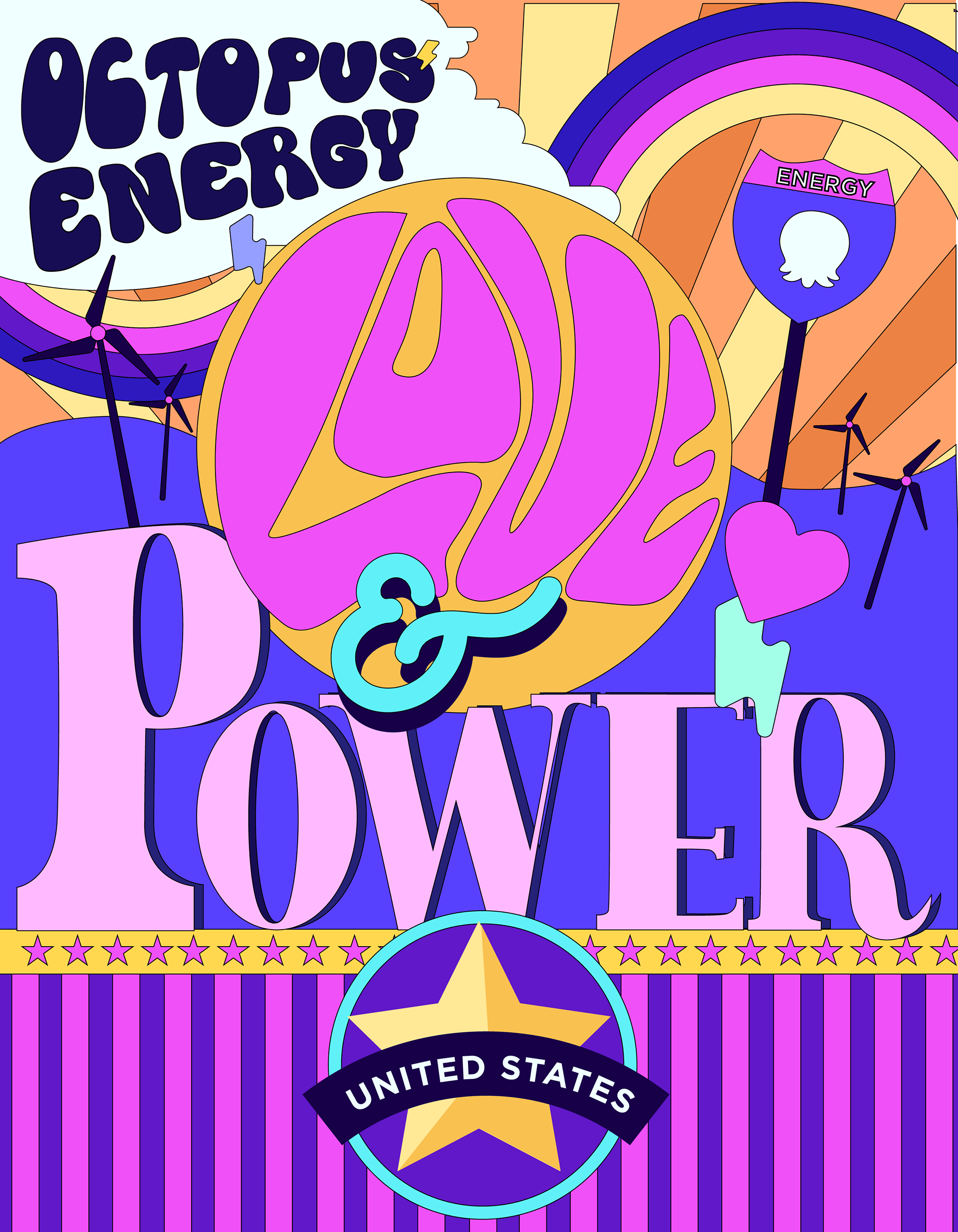Poster illustrated for Octopus Energy US