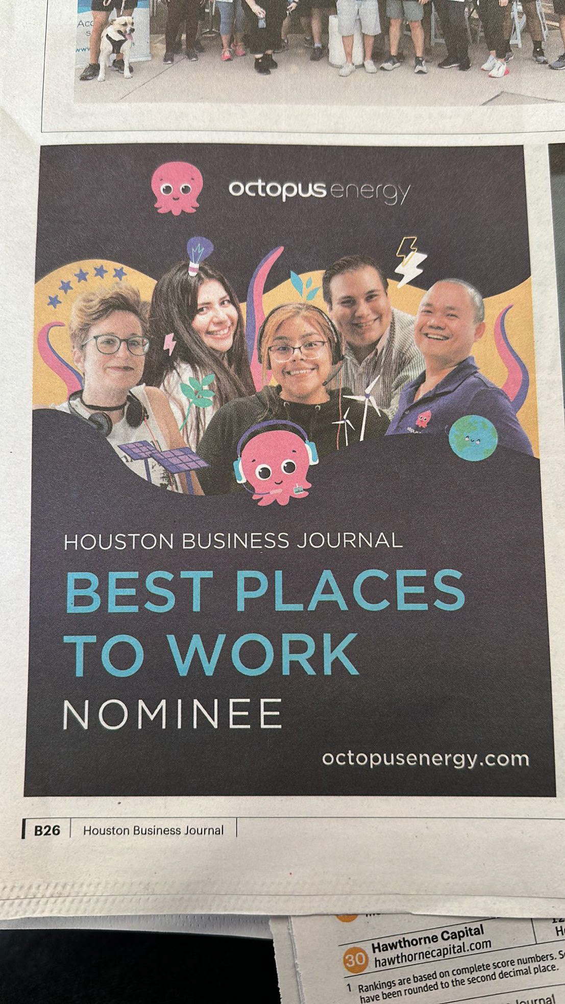 Newspaper Ad for Best Places to work 2022