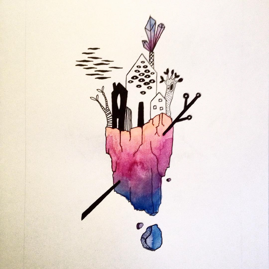 FLOATING ISLANDS // INK ON PAPER // 2016
