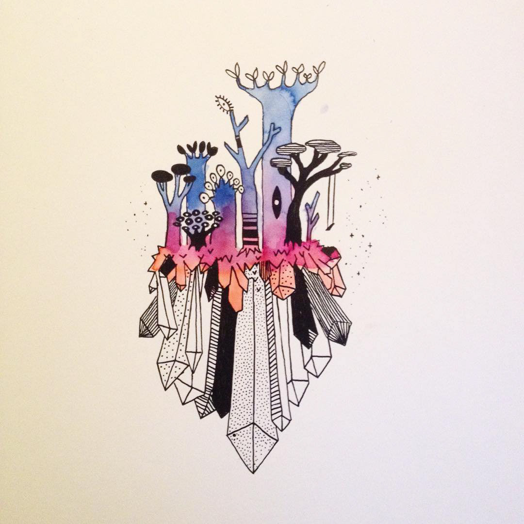 FLOATING ISLANDS // INK ON PAPER // 2016